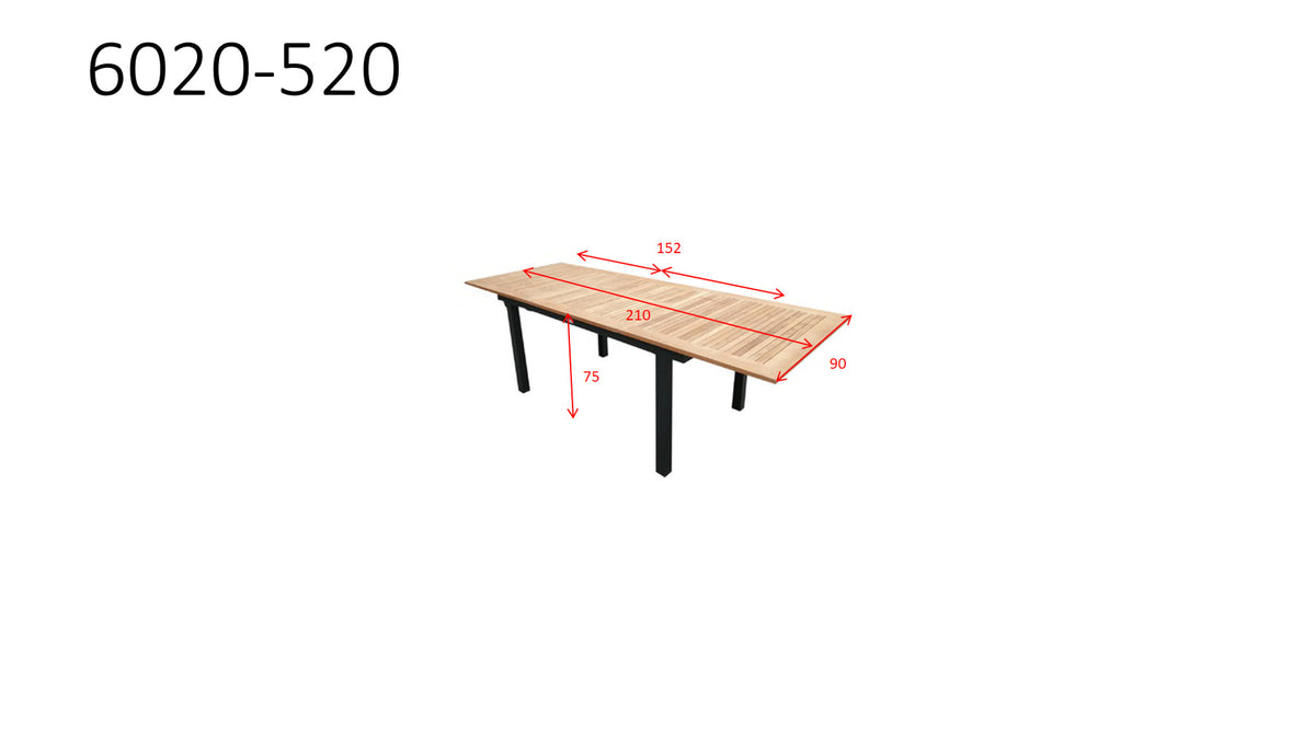 Panama Gartentisch ausziehbar in Schwarz präsentiert im Onlineshop von KAQTU Design AG. Gartentisch ist von Venture Home