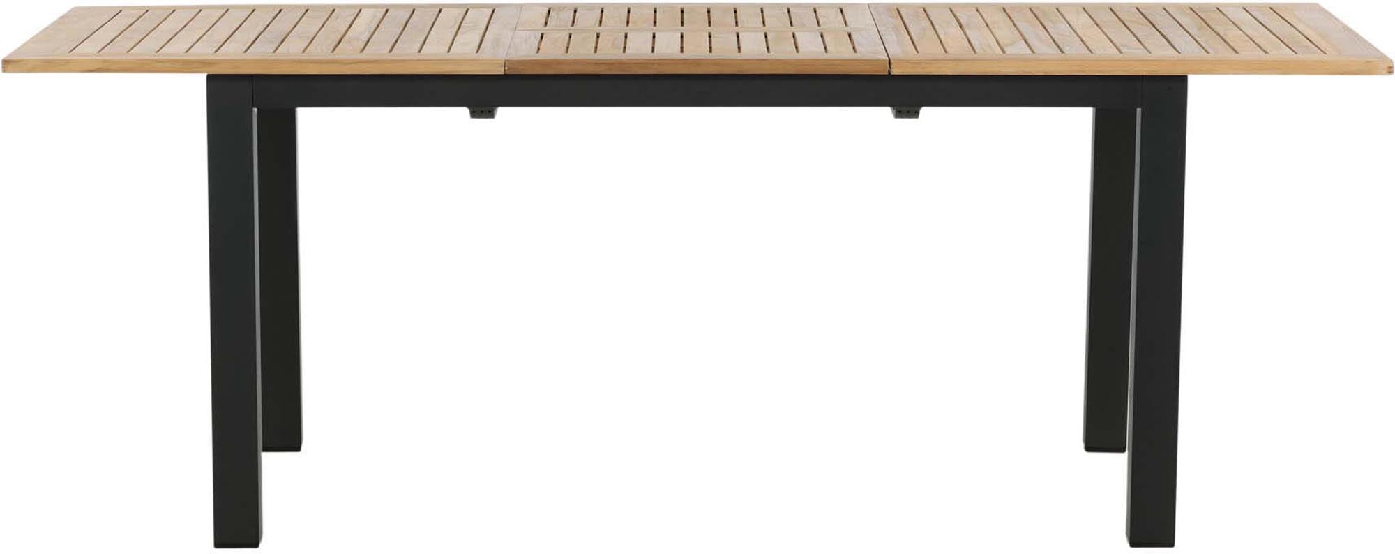 Eleganter, ausziehbarer Panama Gartentisch von Venture Home, perfekt für moderne Aussenbereiche und gesellige Treffen.
