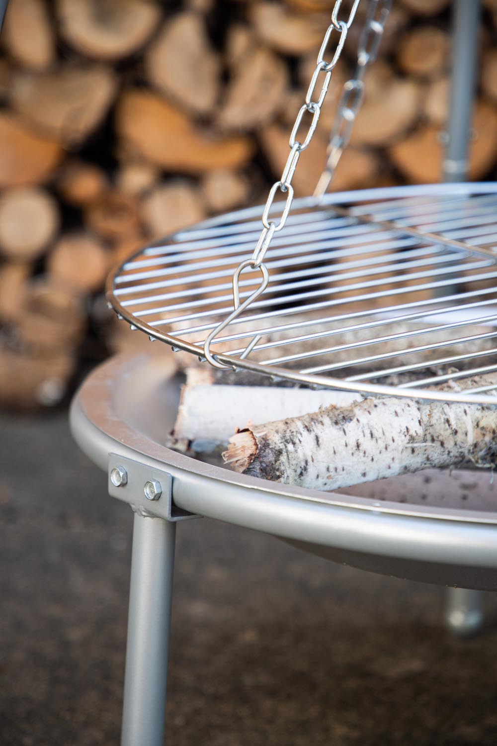 Ukunda Feuerpit in Silber präsentiert im Onlineshop von KAQTU Design AG. Feuerschale ist von Venture Home