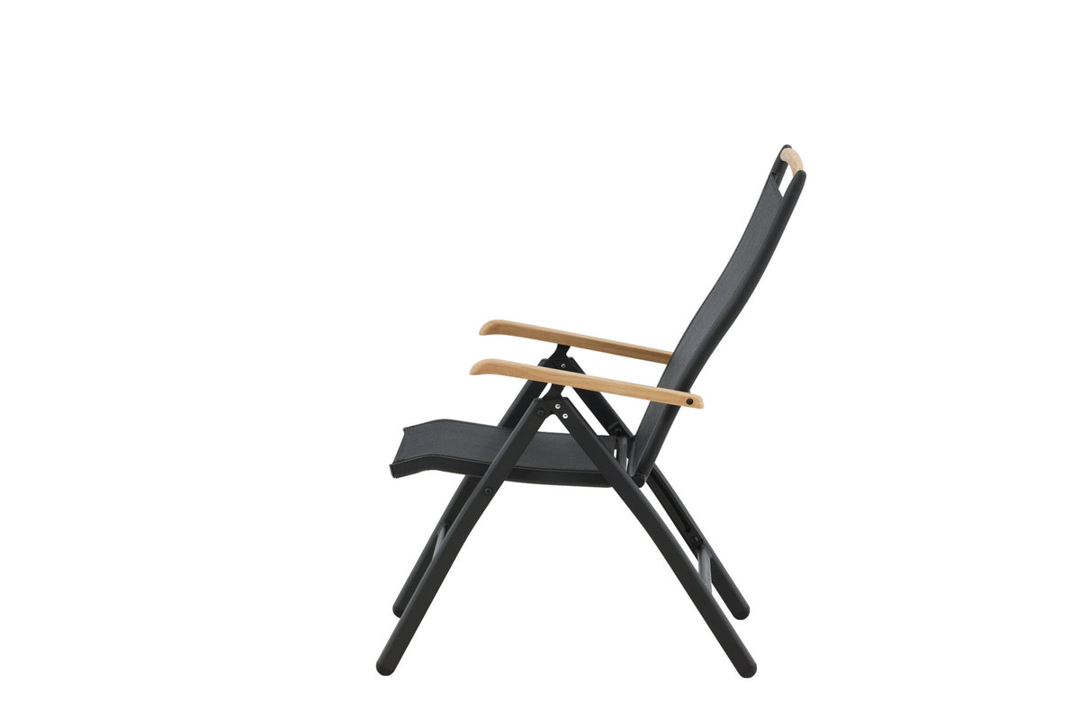 Panama Gartenstuhl in Schwarz präsentiert im Onlineshop von KAQTU Design AG. Gartenstuhl mit Armlehnen ist von Venture Home