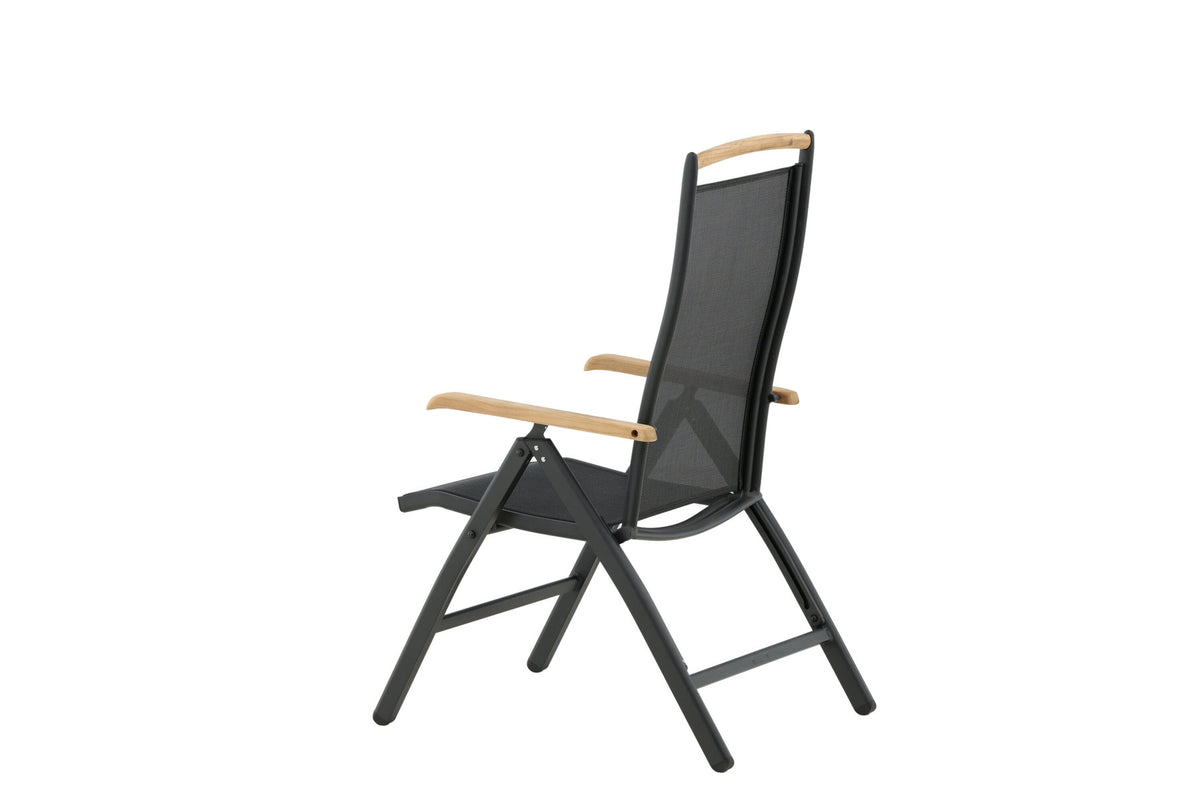 Panama Gartenstuhl in Schwarz präsentiert im Onlineshop von KAQTU Design AG. Gartenstuhl mit Armlehnen ist von Venture Home