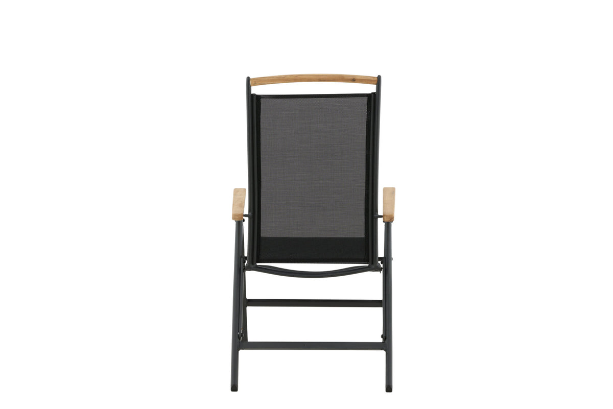 Panama Gartenstuhl in Schwarz präsentiert im Onlineshop von KAQTU Design AG. Gartenstuhl mit Armlehnen ist von Venture Home