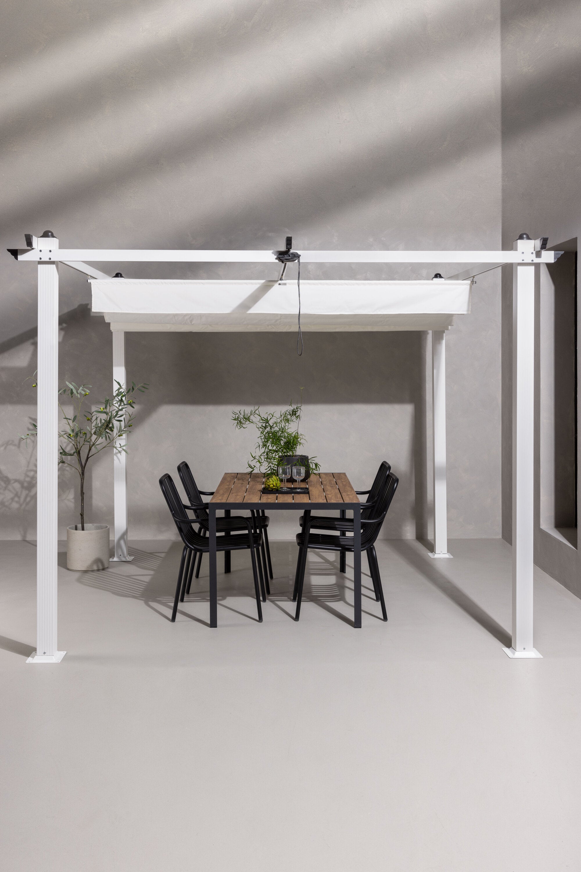 Lazio Pavillon in Weiss präsentiert im Onlineshop von KAQTU Design AG. Pavillon ist von Venture Home