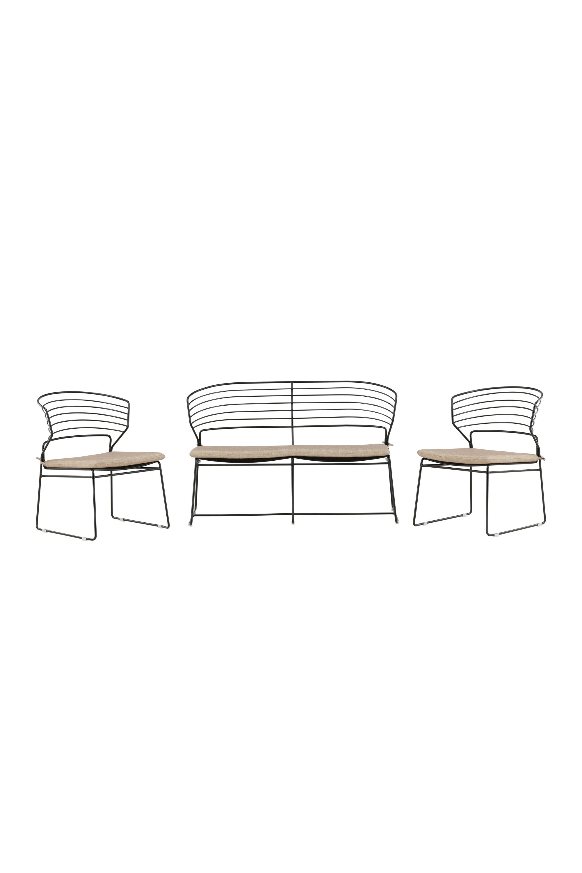Milano Loungeset Outdoor in Schwarz präsentiert im Onlineshop von KAQTU Design AG. Loungeset ist von Venture Home