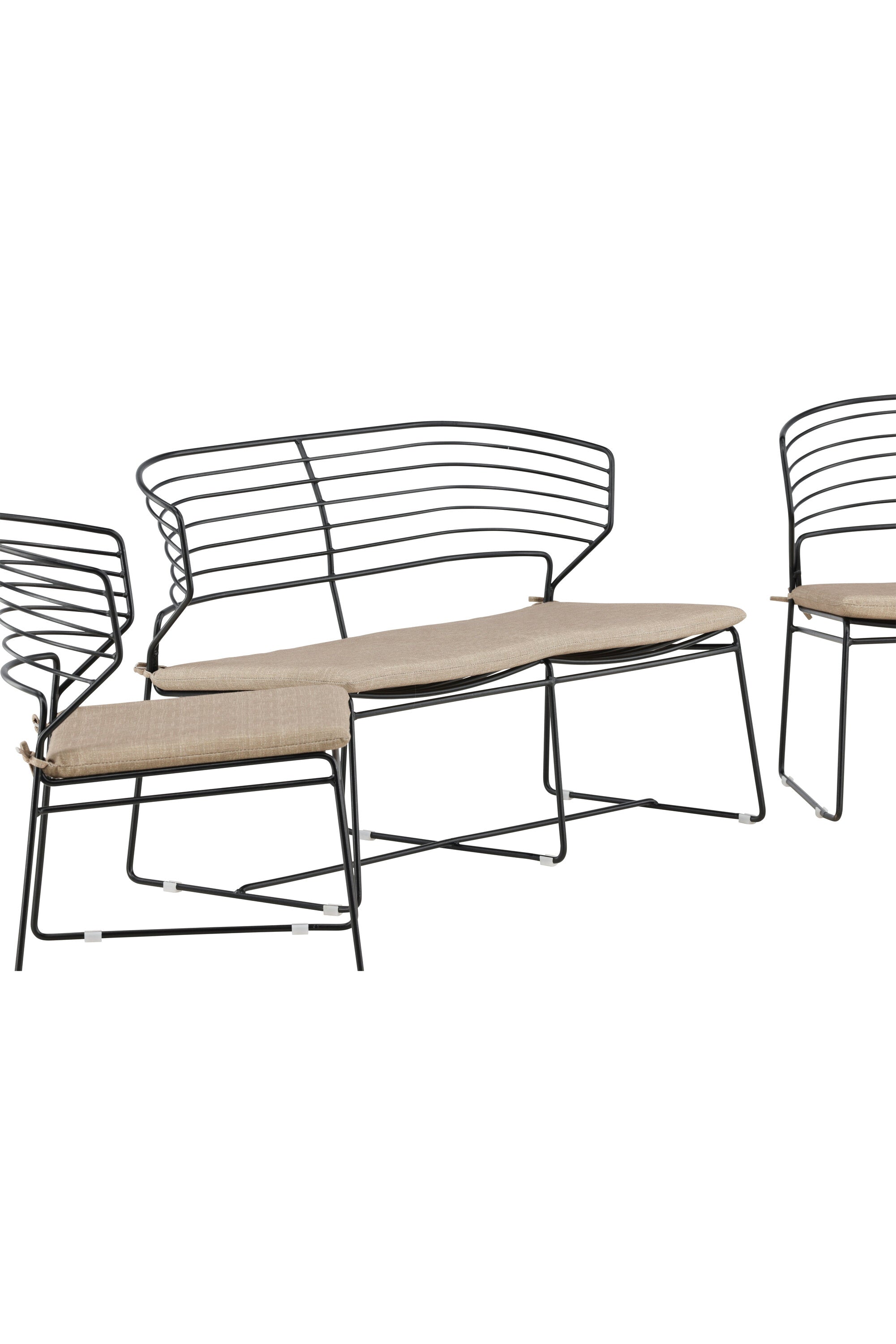 Milano Loungeset Outdoor in Schwarz präsentiert im Onlineshop von KAQTU Design AG. Loungeset ist von Venture Home