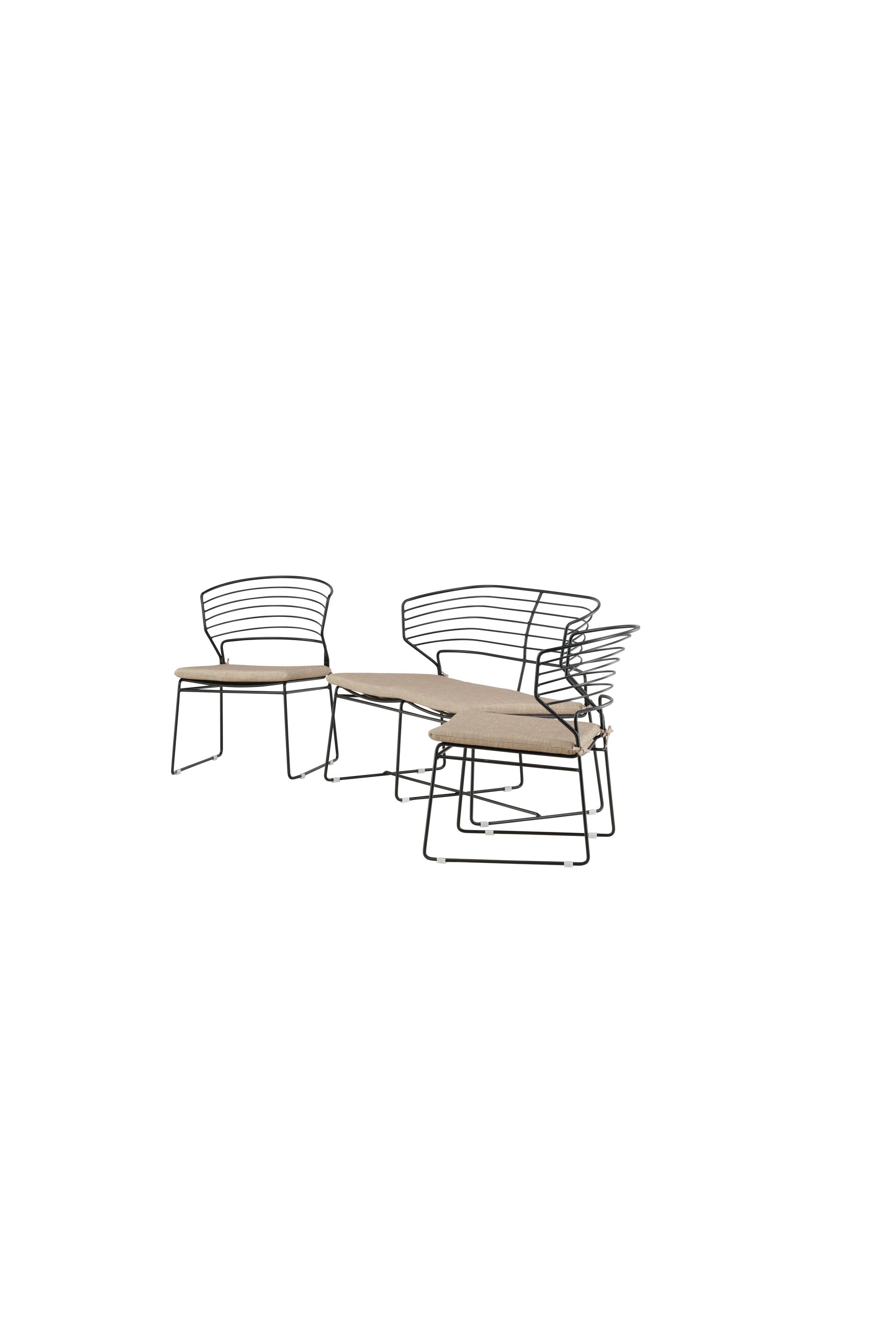 Milano Loungeset Outdoor in Schwarz präsentiert im Onlineshop von KAQTU Design AG. Loungeset ist von Venture Home