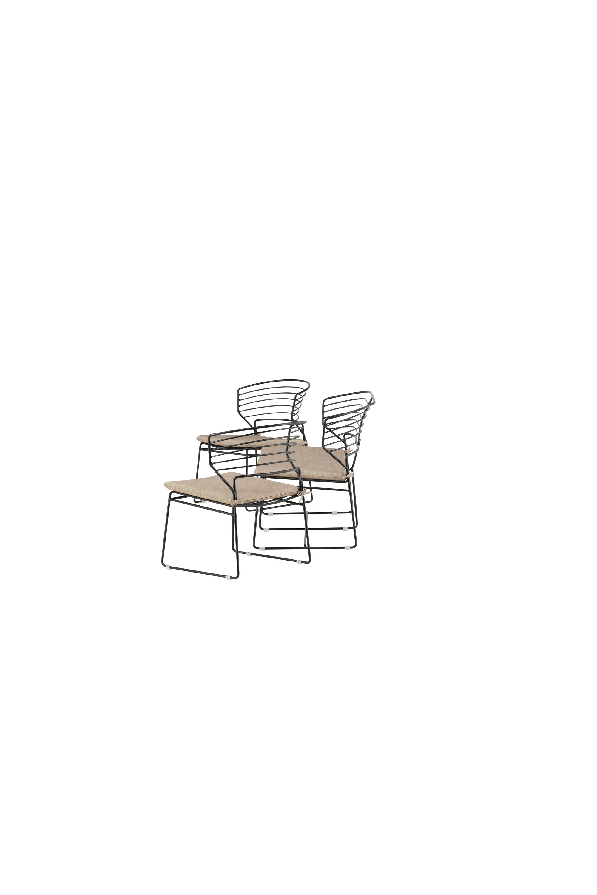 Milano Loungeset Outdoor in Schwarz präsentiert im Onlineshop von KAQTU Design AG. Loungeset ist von Venture Home