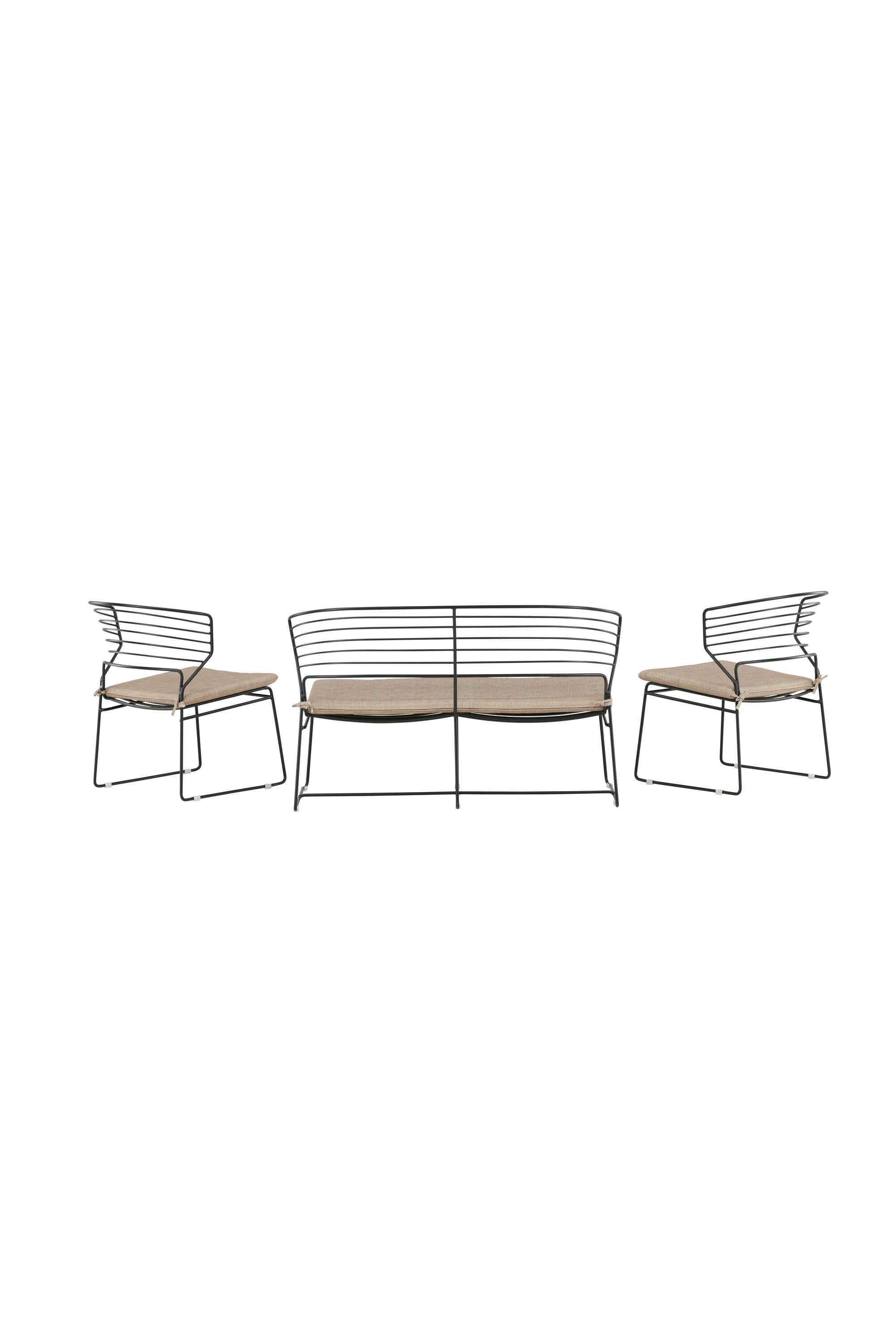 Milano Loungeset Outdoor in Schwarz präsentiert im Onlineshop von KAQTU Design AG. Loungeset ist von Venture Home