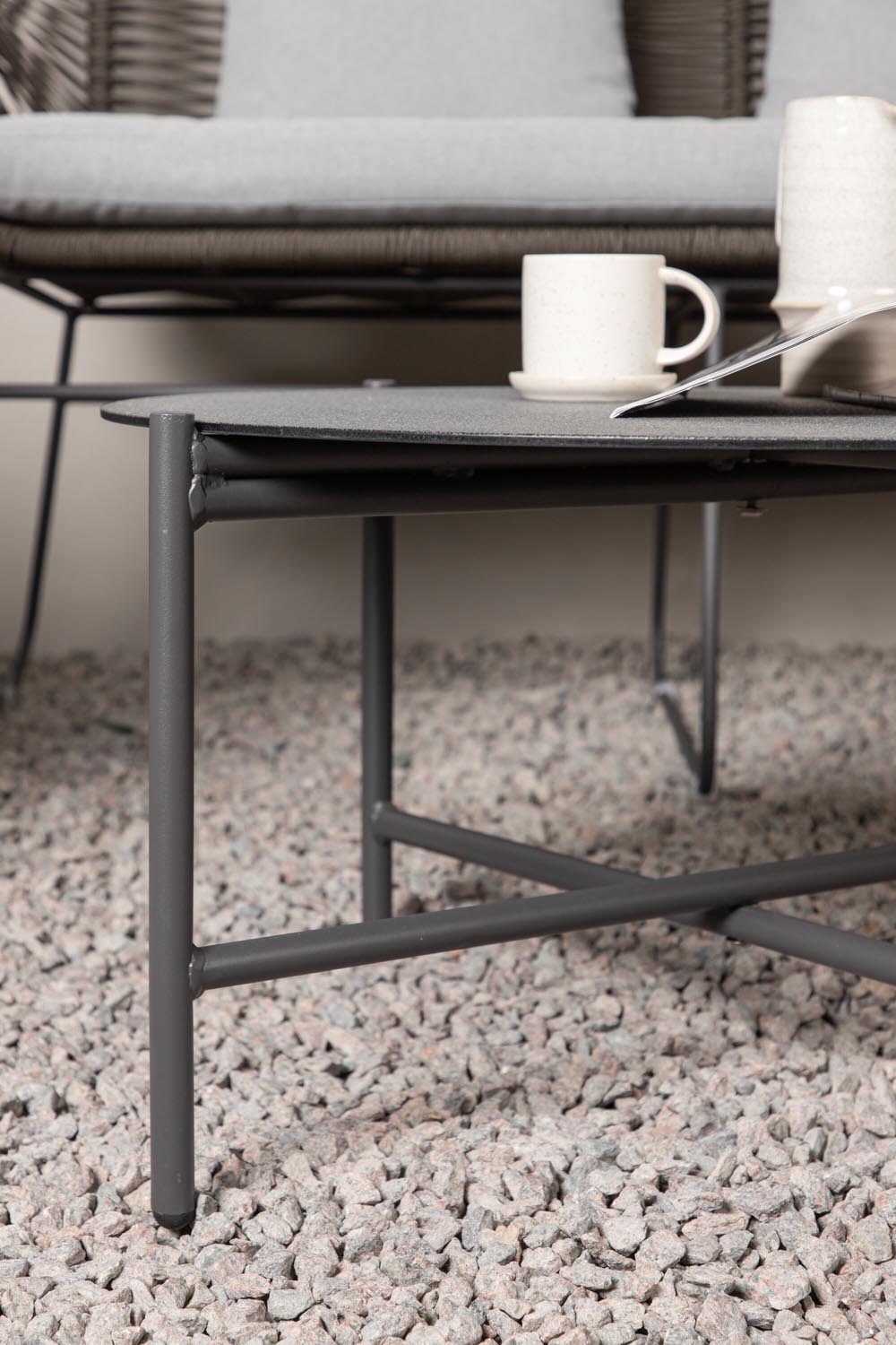 Davao Conversation Set in Grau/Braun/Dunkelgrau präsentiert im Onlineshop von KAQTU Design AG. Loungeset ist von Venture Home