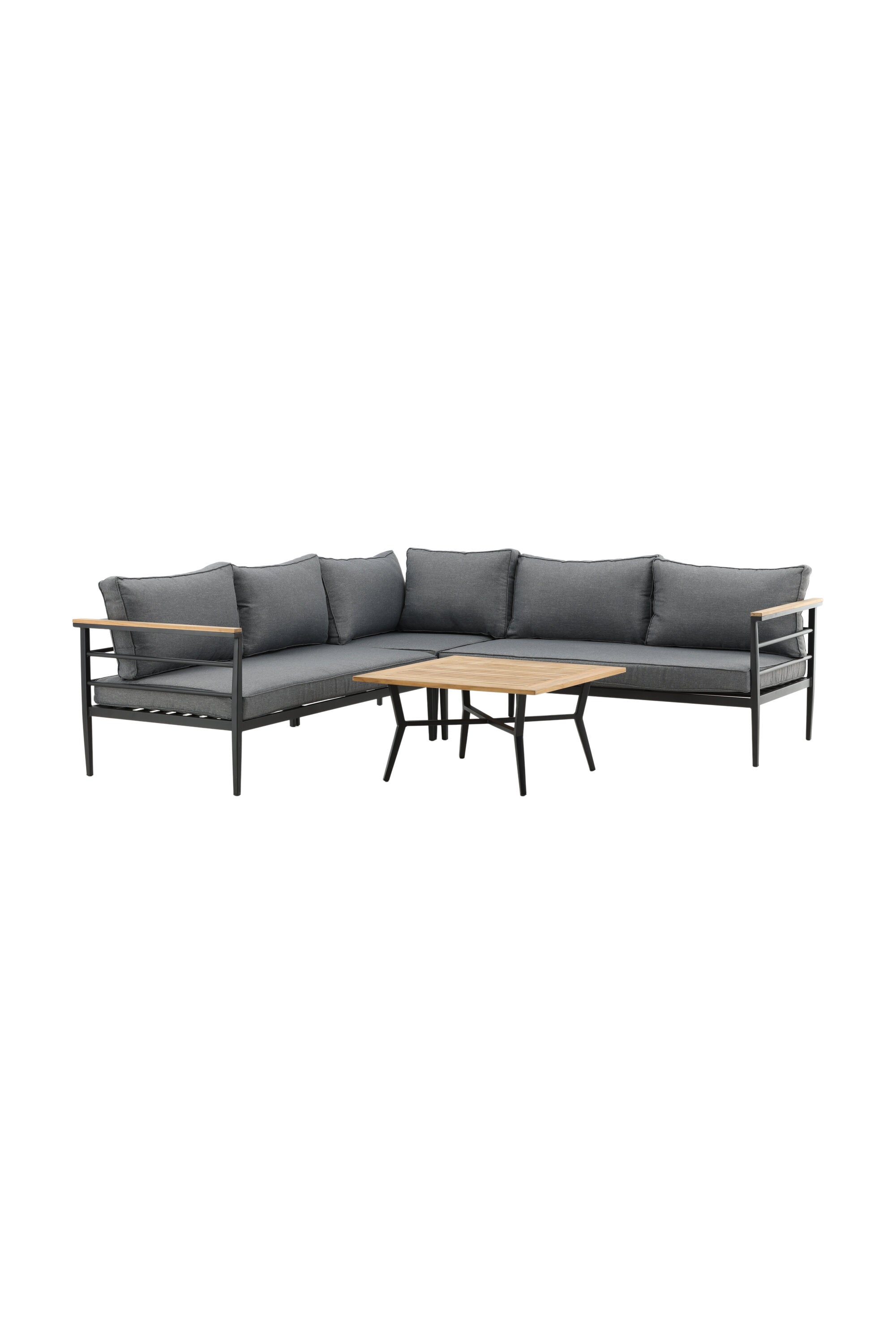 Mexiko Ecksofa Outdoorset 80cm in Schwarz präsentiert im Onlineshop von KAQTU Design AG. Loungeset ist von Venture Home