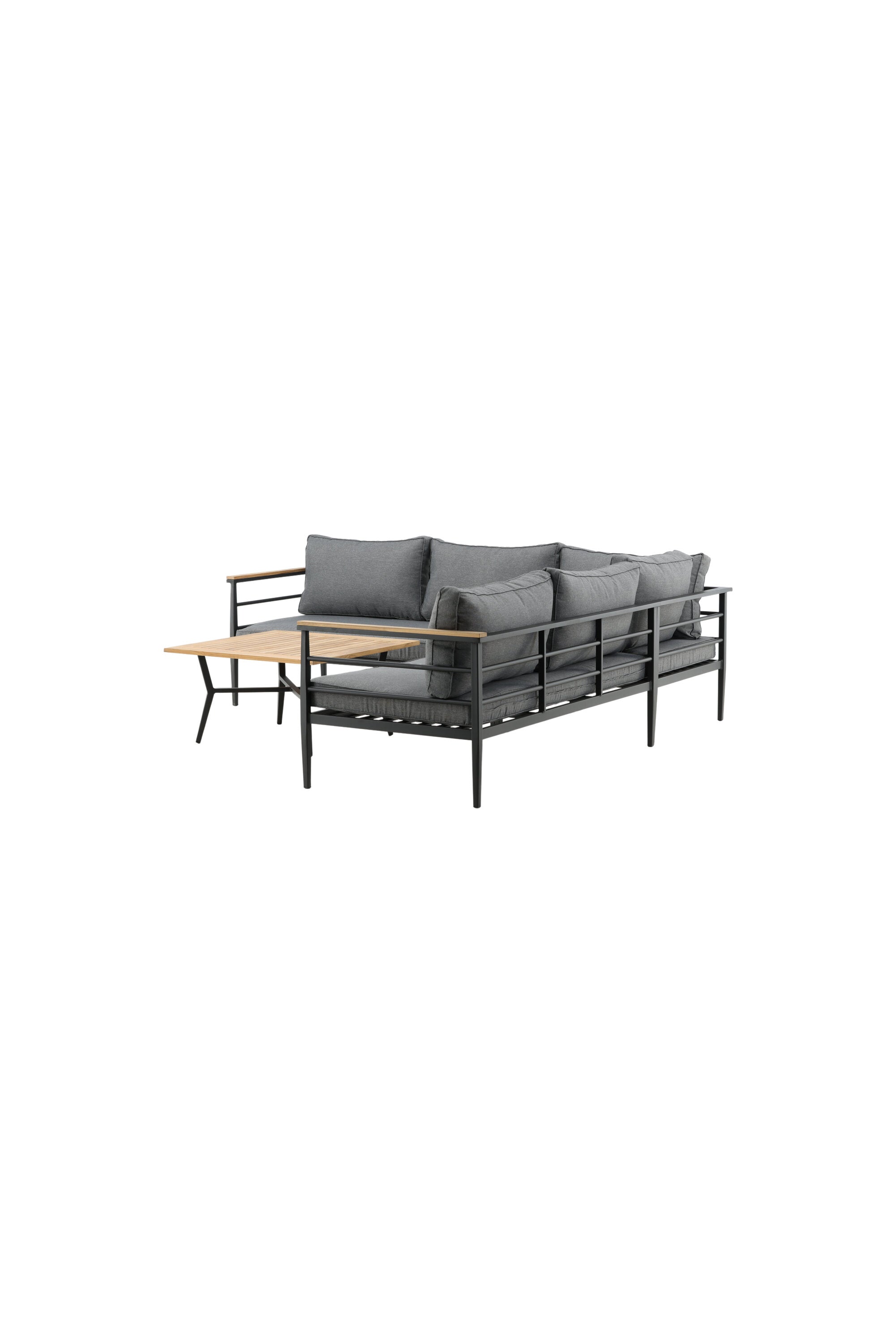 Mexiko Ecksofa Outdoorset 80cm in Schwarz präsentiert im Onlineshop von KAQTU Design AG. Loungeset ist von Venture Home