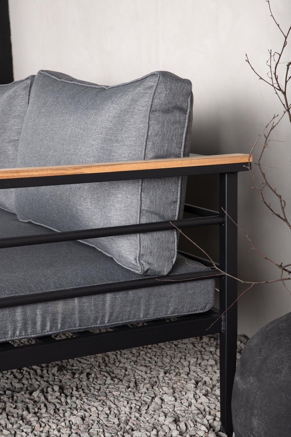 Mexiko Ecksofa Outdoorset 80cm in Schwarz präsentiert im Onlineshop von KAQTU Design AG. Loungeset ist von Venture Home