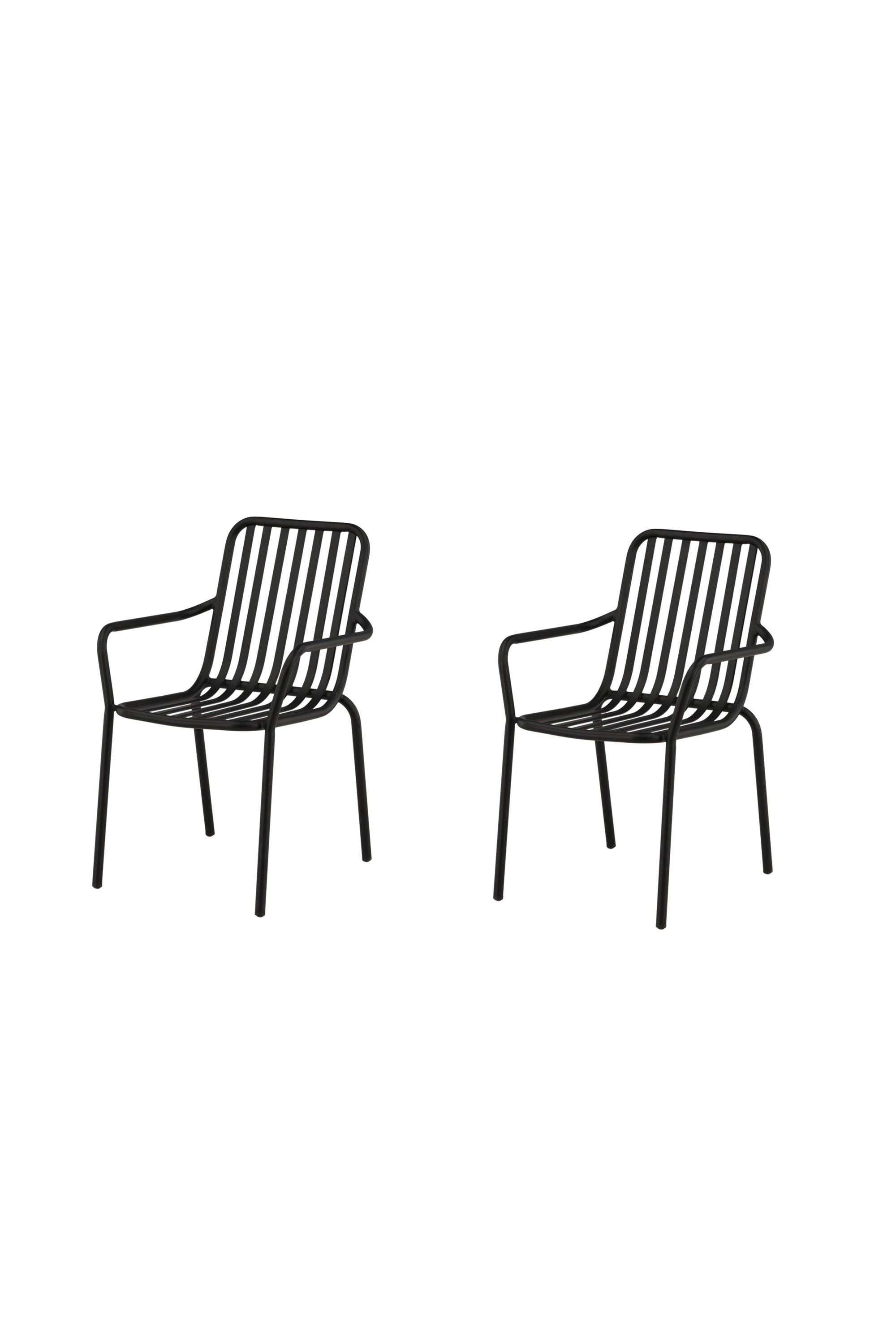 Peking Gartenstuhl in Schwarz präsentiert im Onlineshop von KAQTU Design AG. Gartenstuhl mit Armlehnen ist von Venture Home