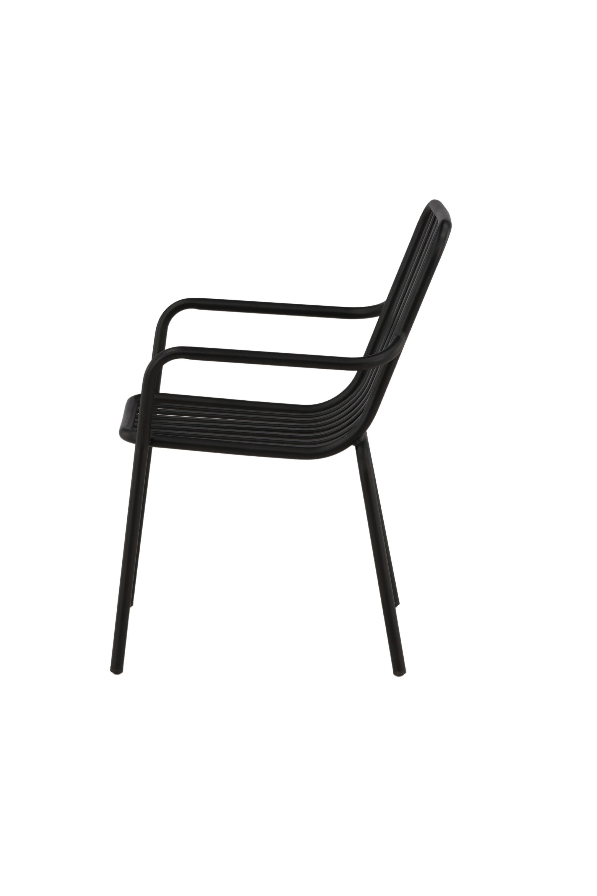 Peking Gartenstuhl in Schwarz präsentiert im Onlineshop von KAQTU Design AG. Gartenstuhl mit Armlehnen ist von Venture Home