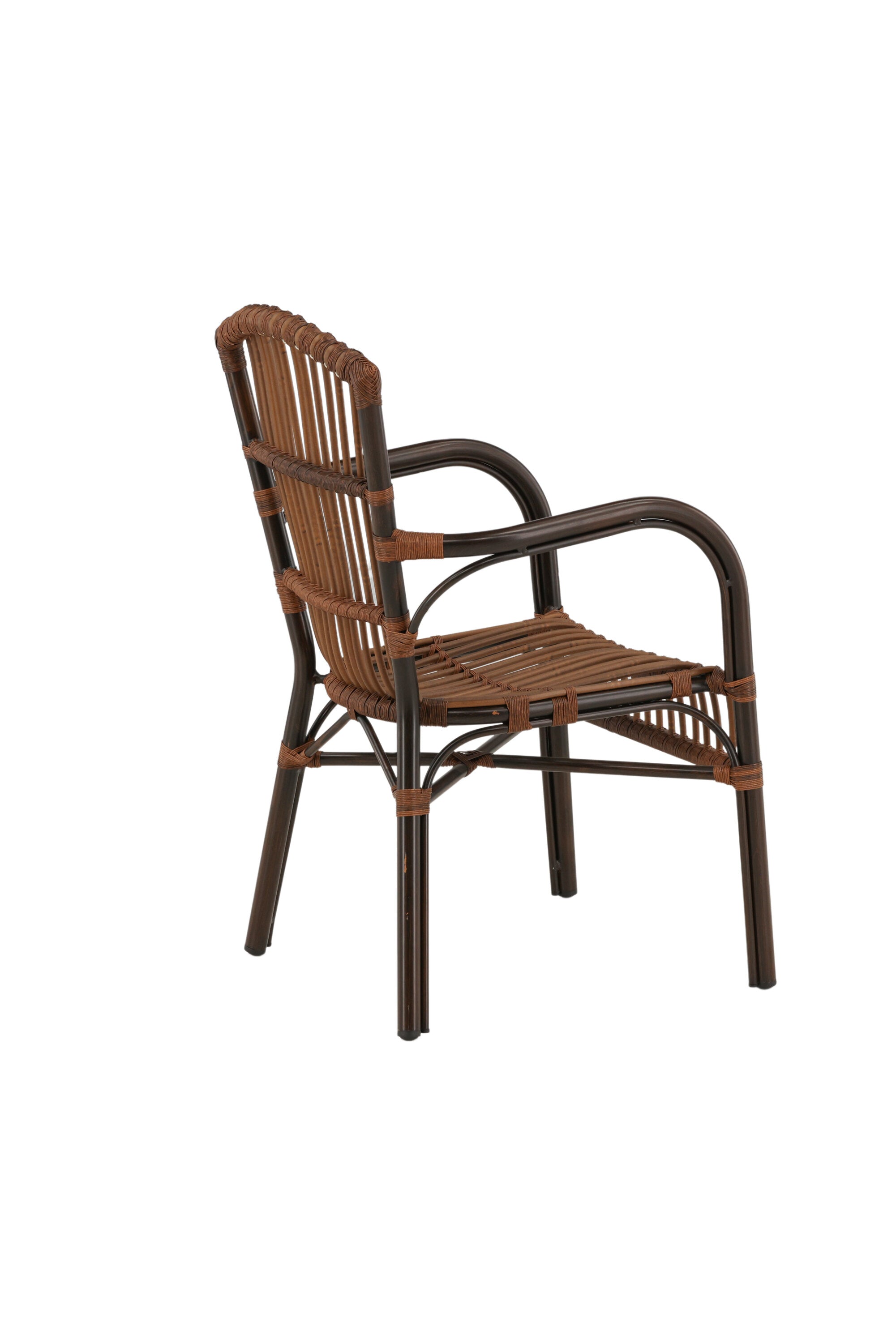 Galera Stuhl in Braun präsentiert im Onlineshop von KAQTU Design AG. Gartenstuhl mit Armlehnen ist von Venture Home