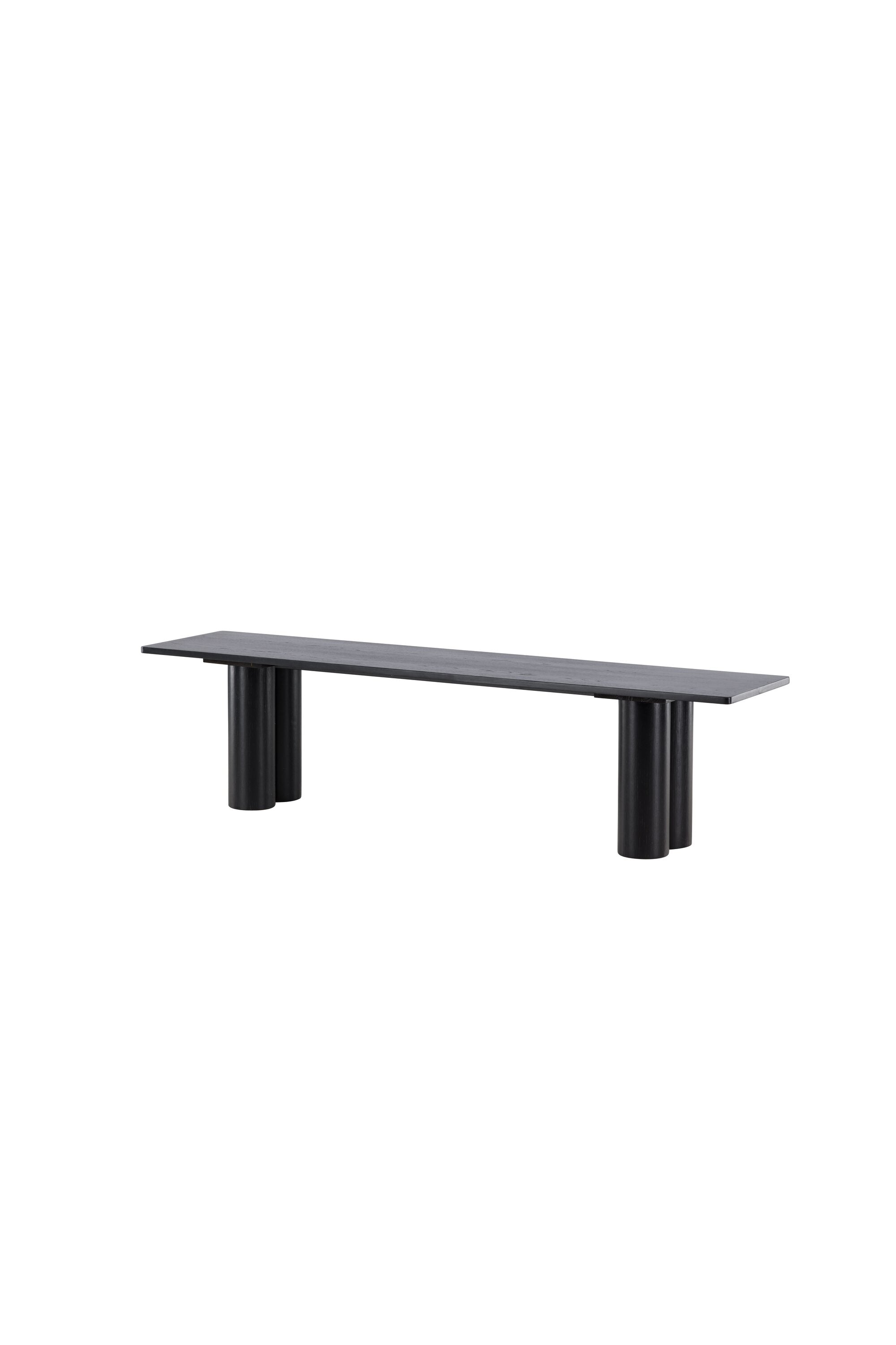 Elegante Olivia Bank in zeitlosem Schwarz von Venture Home, ideal für moderne Wohnräume und als praktische Sitzgelegenheit.
