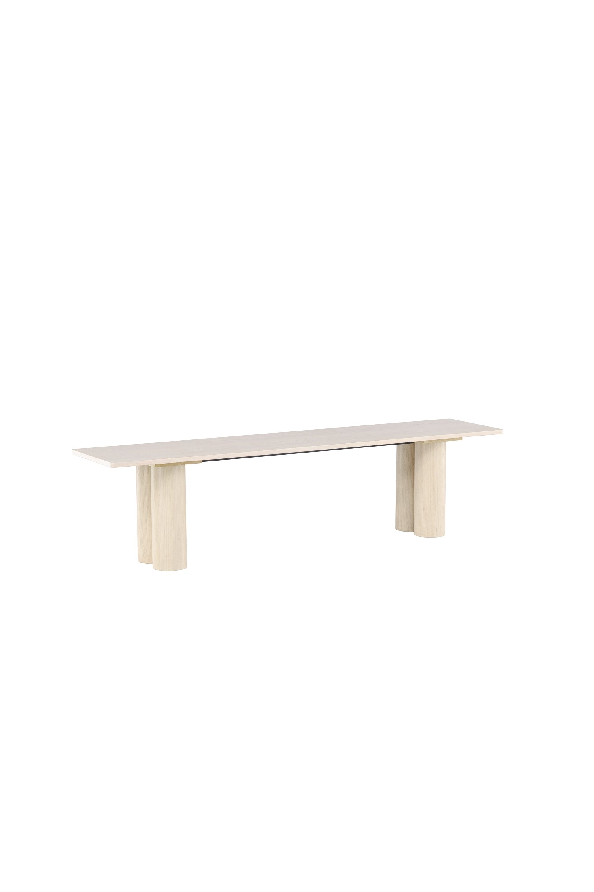 Moderne Olivia Sitzbank in Weißwäsche von Venture Home, perfekt für stilvolle Wohnräume und bietet zusätzlichen Komfort und Eleganz.