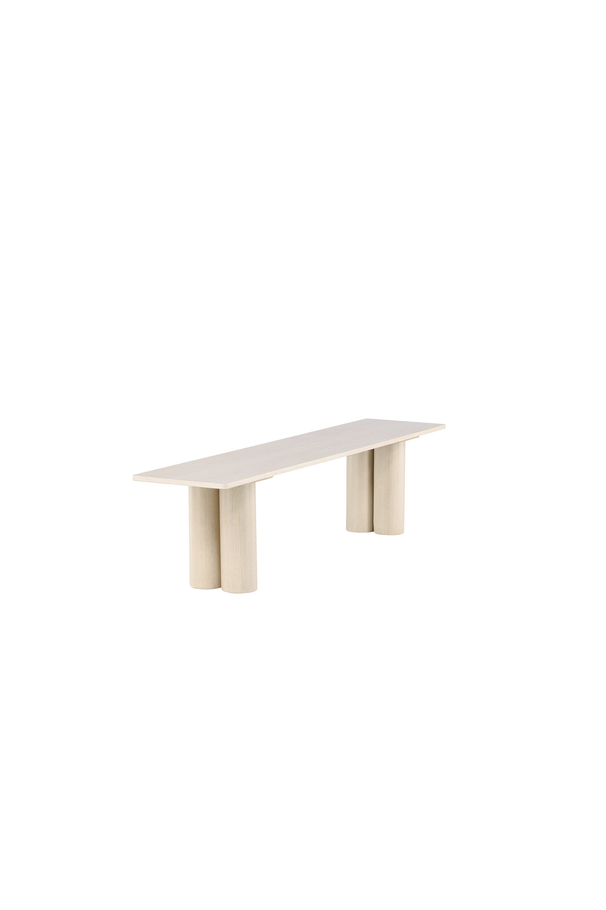 Elegante Olivia Sitzbank in Weißwäsche von Venture Home, ideal für gemütliche Sitzgelegenheiten und geschmackvolle Raumgestaltung.