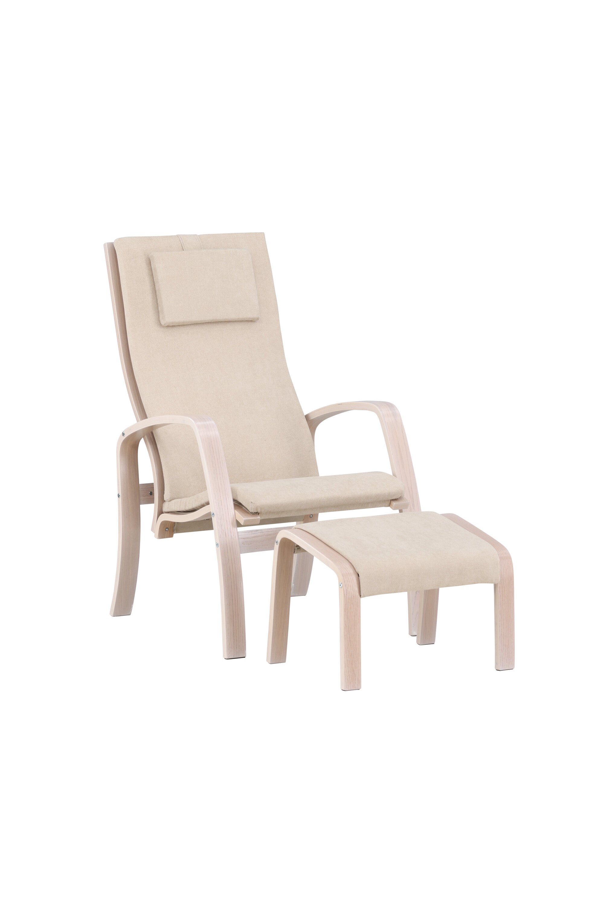 Grötö Lounge Stuhl in Hellgrau/ Weisswäsche präsentiert im Onlineshop von KAQTU Design AG. Sessel ist von Venture Home