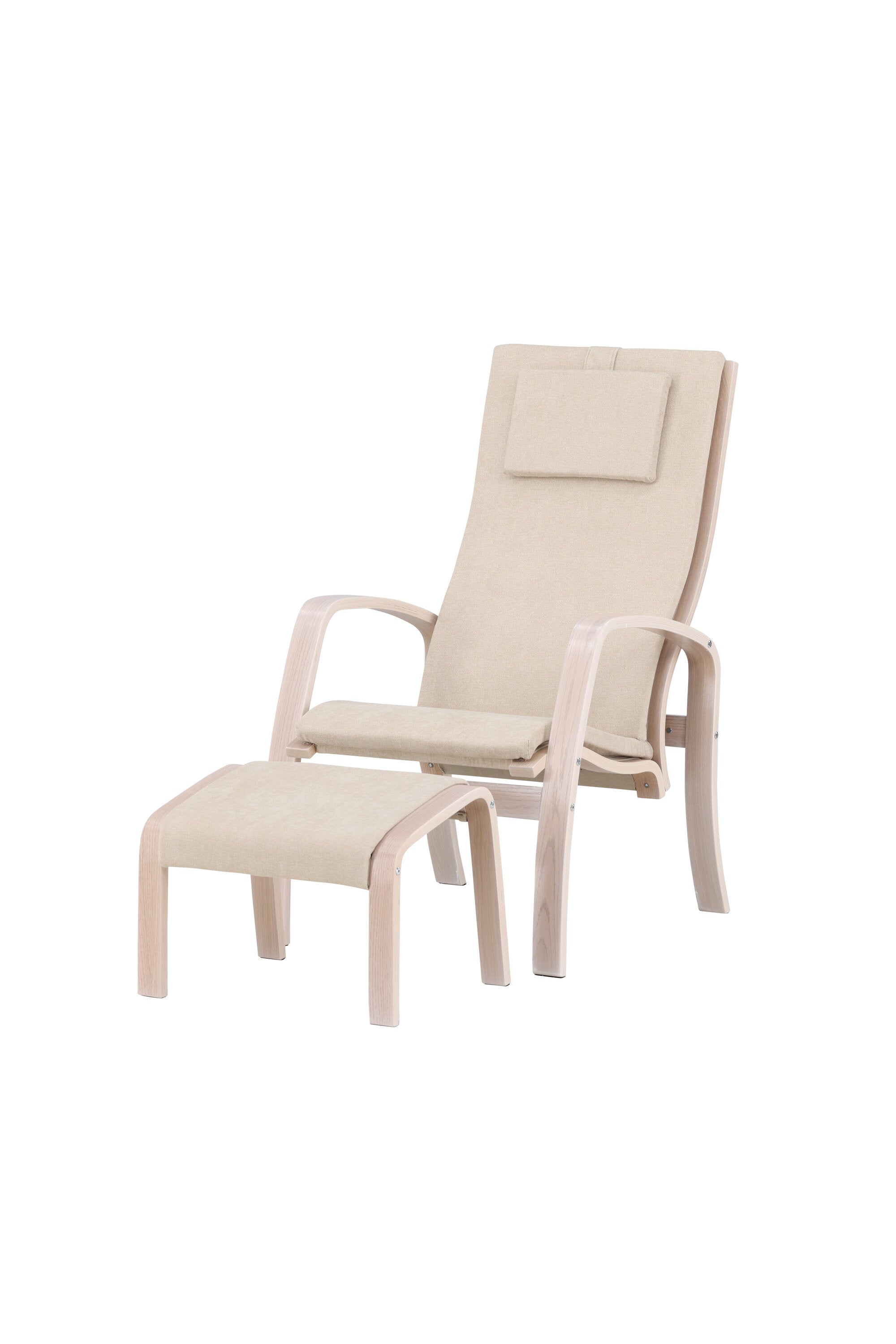 Grötö Lounge Stuhl in Hellgrau/ Weisswäsche präsentiert im Onlineshop von KAQTU Design AG. Sessel ist von Venture Home