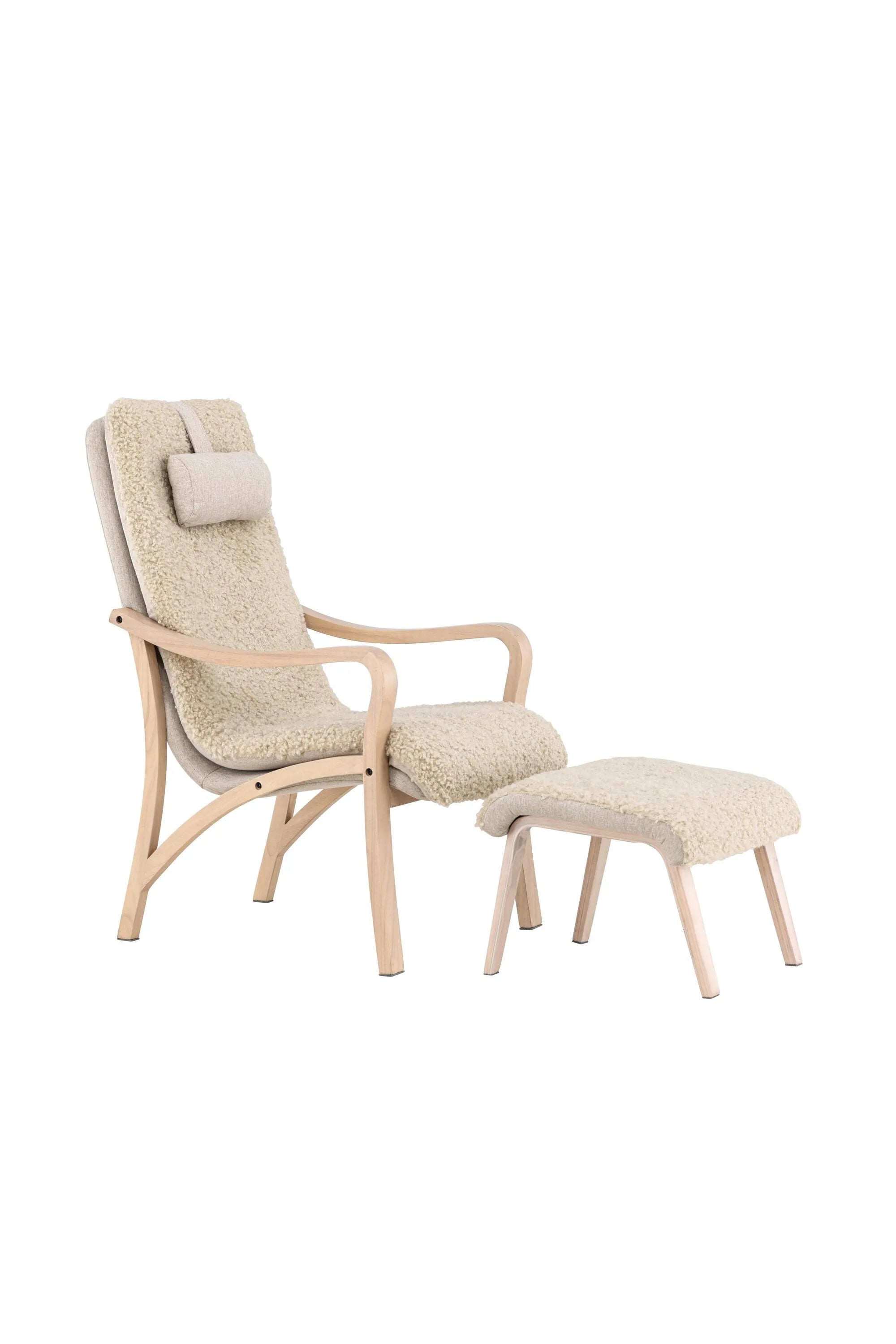 Fårö Lounge Stuhl in Beige/Braun präsentiert im Onlineshop von KAQTU Design AG. Sessel ist von Venture Home