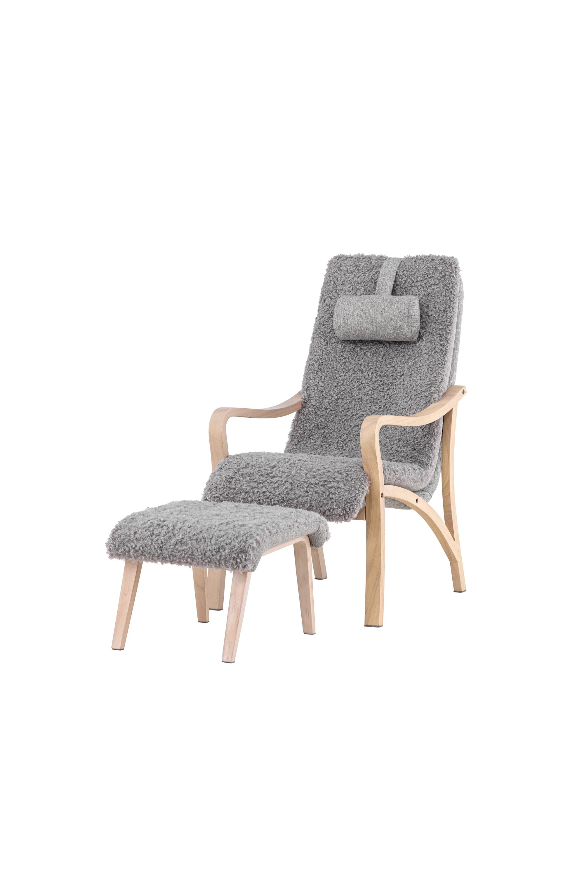 Fårö Lounge Stuhl in Hellgrau/ Weisswäsche präsentiert im Onlineshop von KAQTU Design AG. Sessel ist von Venture Home