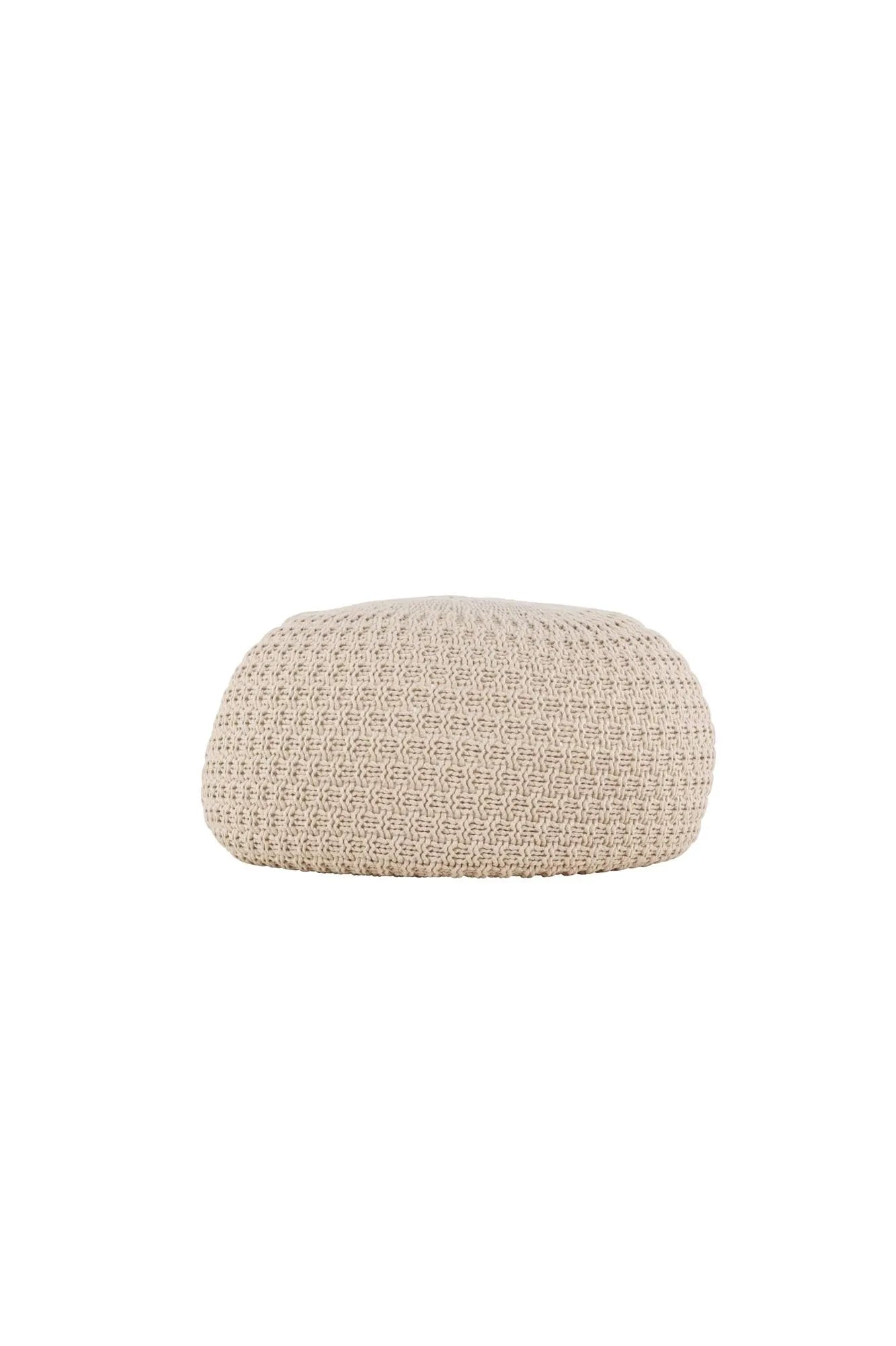 Luxuriöser Sam Pouf in Beige: Stilvolles Design für Ihr Zuhause.