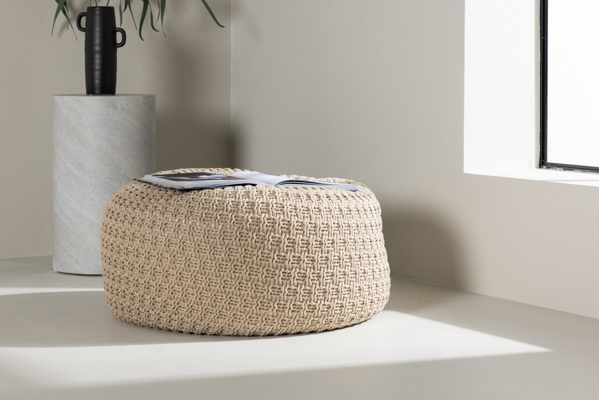 Sam Pouf in Beige präsentiert im Onlineshop von KAQTU Design AG. Pouf ist von Venture Home