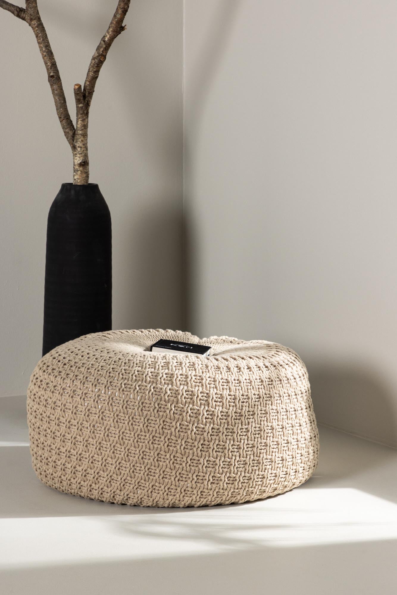 Sam Pouf in Beige präsentiert im Onlineshop von KAQTU Design AG. Pouf ist von Venture Home