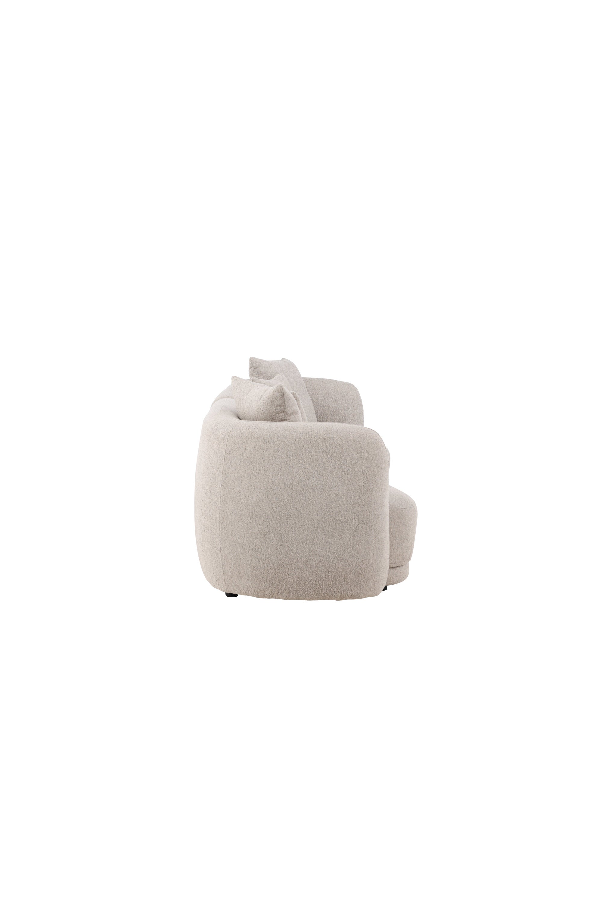 Entdecken Sie das Cielo 3-Sitzer Sofa von Venture Home – ein stilvolles Möbelstück aus hochwertigem Bouclé, das Eleganz und Komfort vereint.