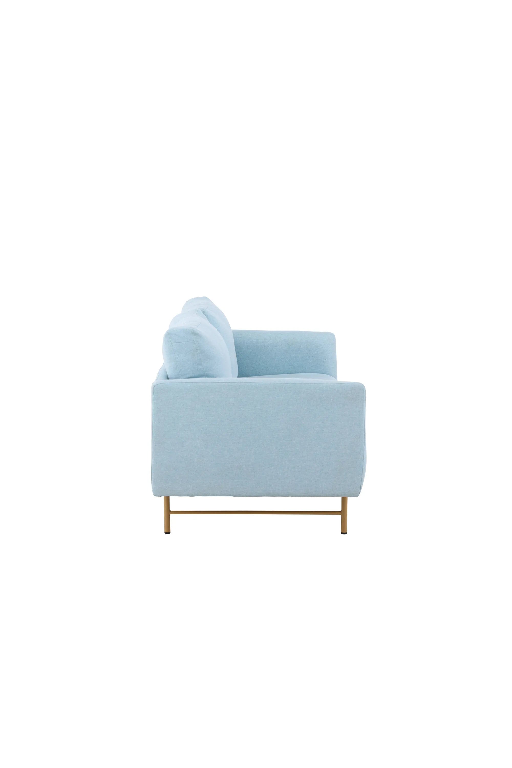 Das Sky 3-Sitzer-Sofa in Babyblau vereint modernen Stil mit Komfort, ideal für einladende und entspannende Wohnräume.