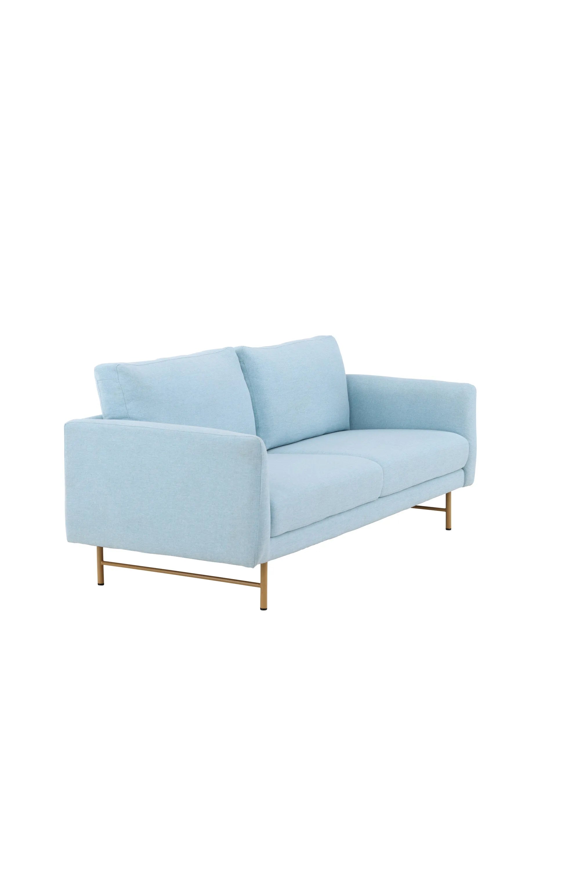 Das Sky 3-Sitzer-Sofa in Babyblau vereint modernen Stil mit Komfort, ideal für einladende und entspannende Wohnräume.