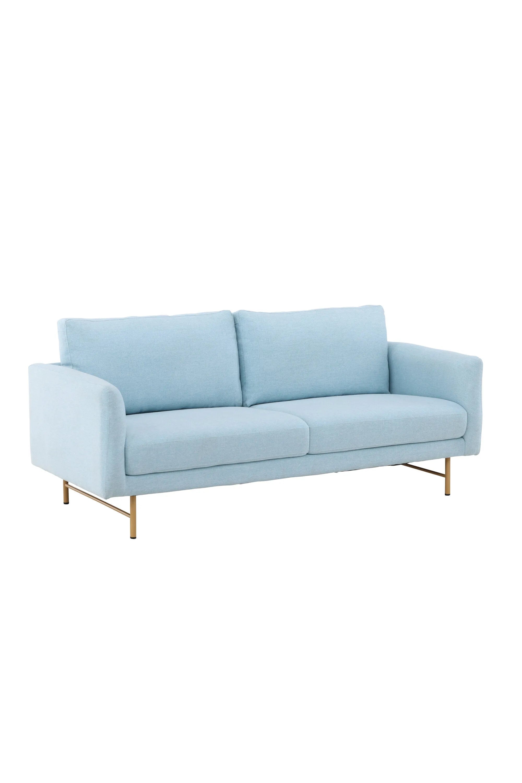 Das Sky 3-Sitzer-Sofa in Babyblau vereint modernen Stil mit Komfort, ideal für einladende und entspannende Wohnräume.