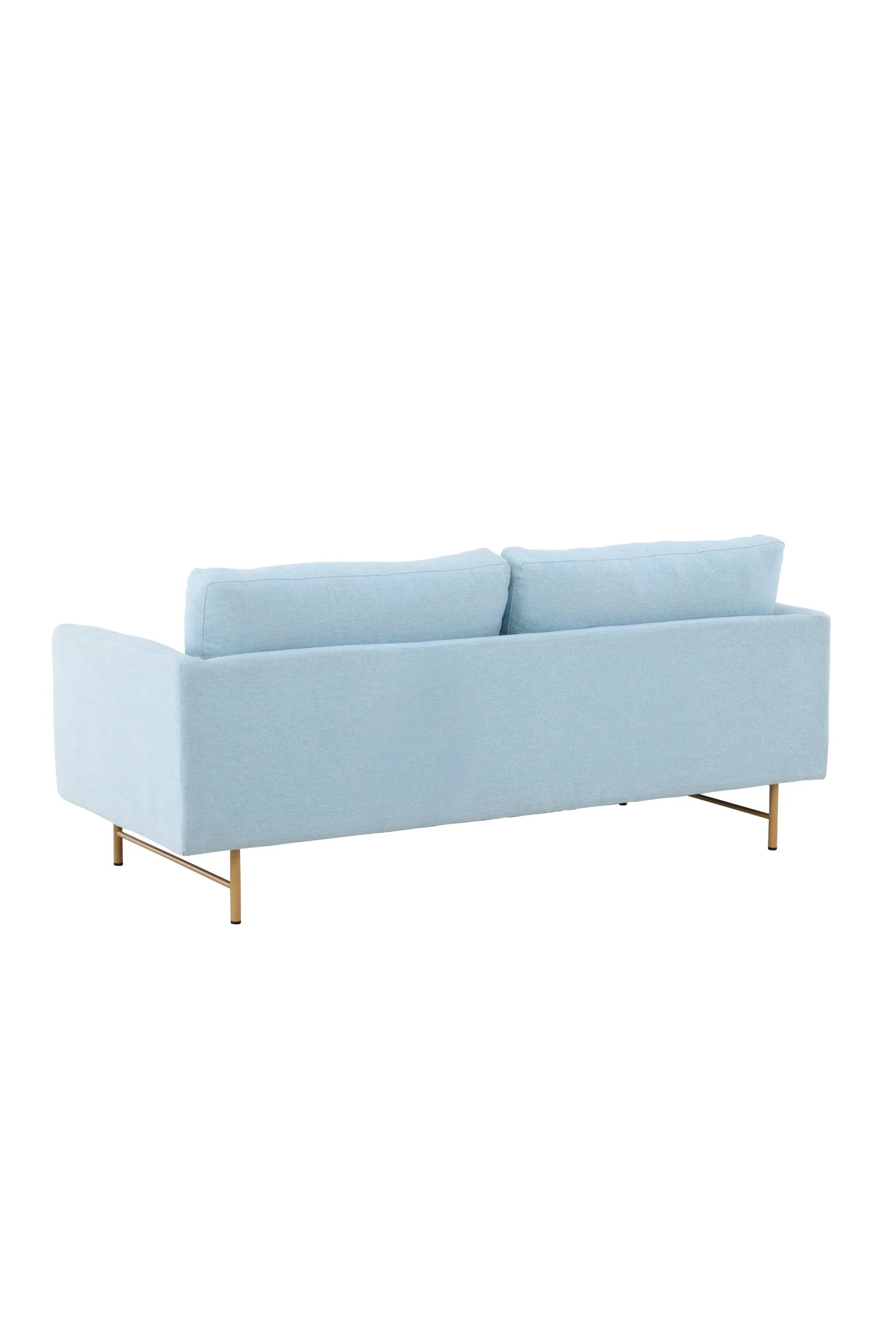 Das Sky 3-Sitzer-Sofa in Babyblau vereint modernen Stil mit Komfort, ideal für einladende und entspannende Wohnräume.