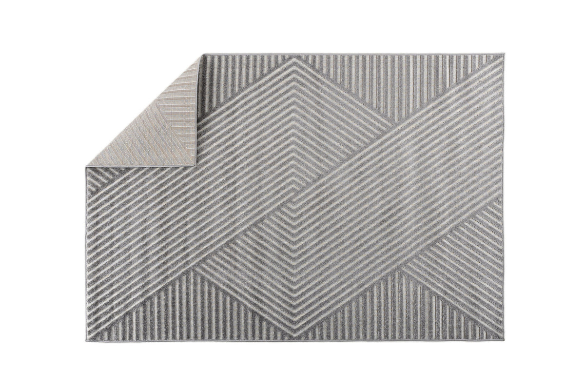 Aron Teppich in Grau präsentiert im Onlineshop von KAQTU Design AG. Teppich ist von Venture Home