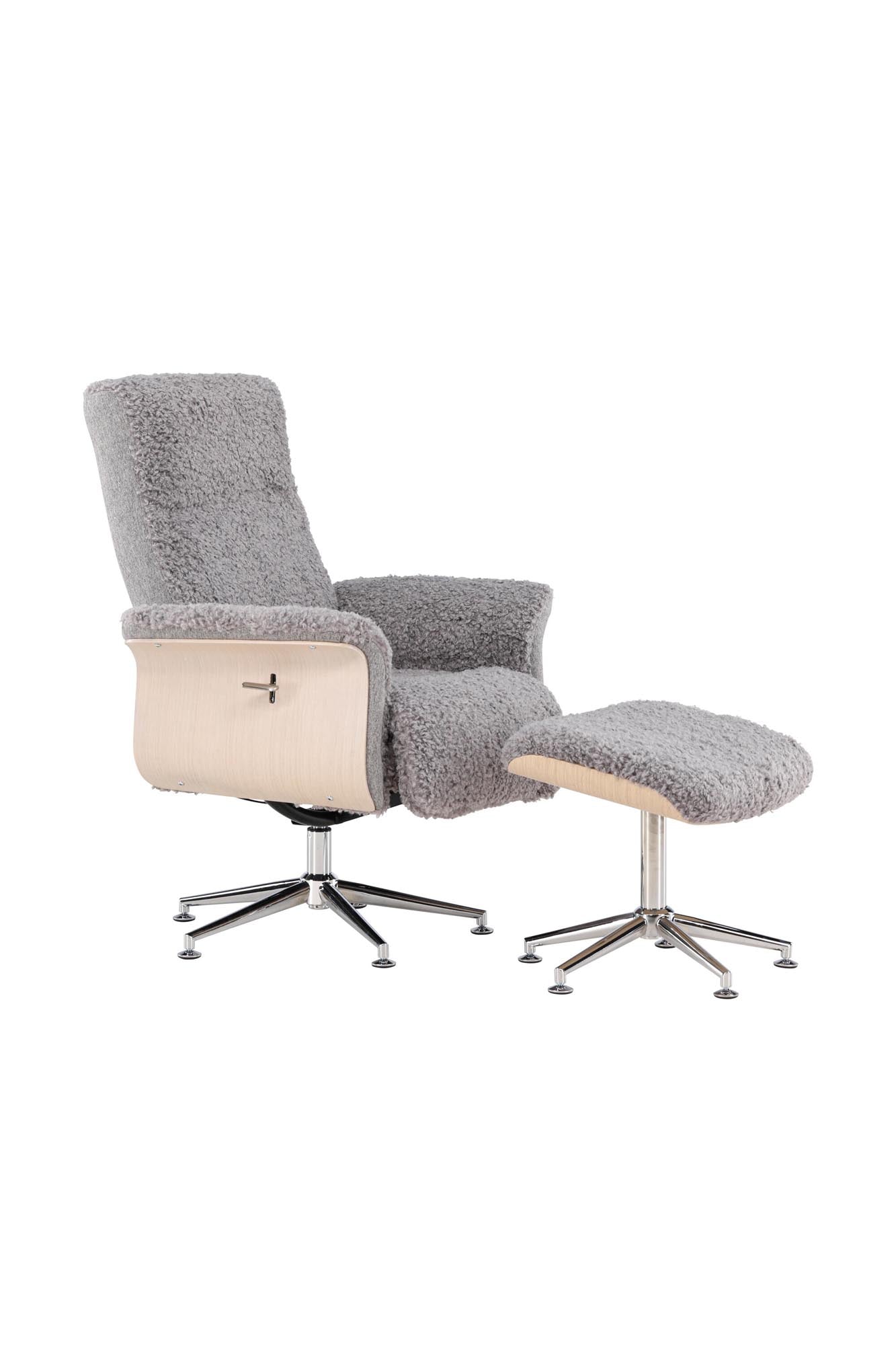 Hagön Lounge Stuhl in Chrom/ Grau präsentiert im Onlineshop von KAQTU Design AG. Sessel ist von Venture Home