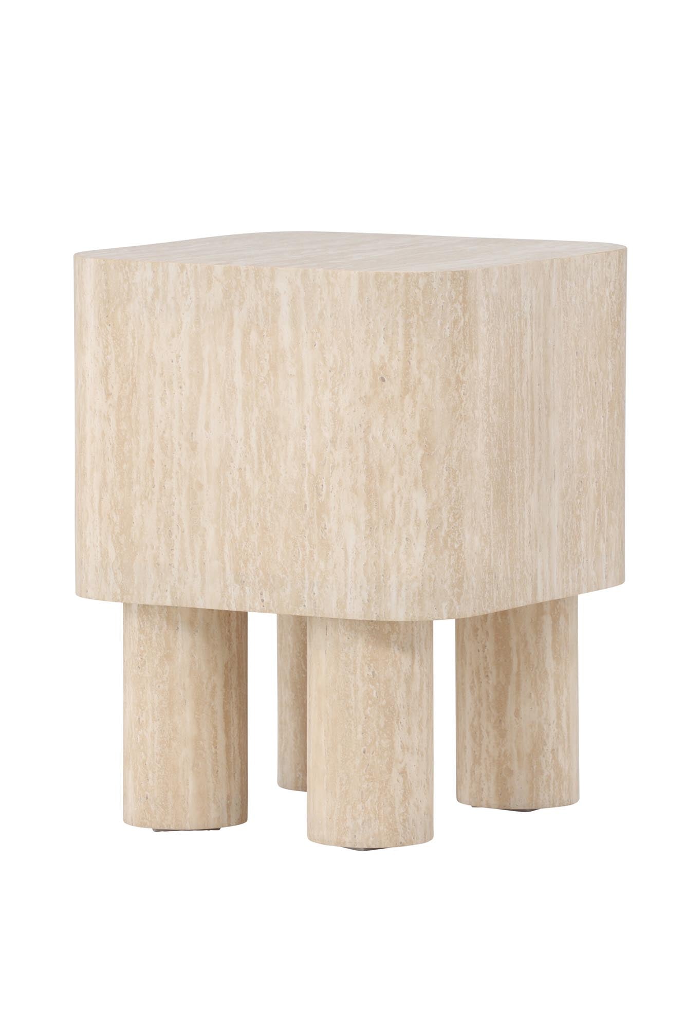 Moderner Klirou Beistelltisch 40x40 von Venture Home, ideal für stilvolle Wohnräume, mit minimalistischer Ästhetik und hochwertiger Verarbeitung.
