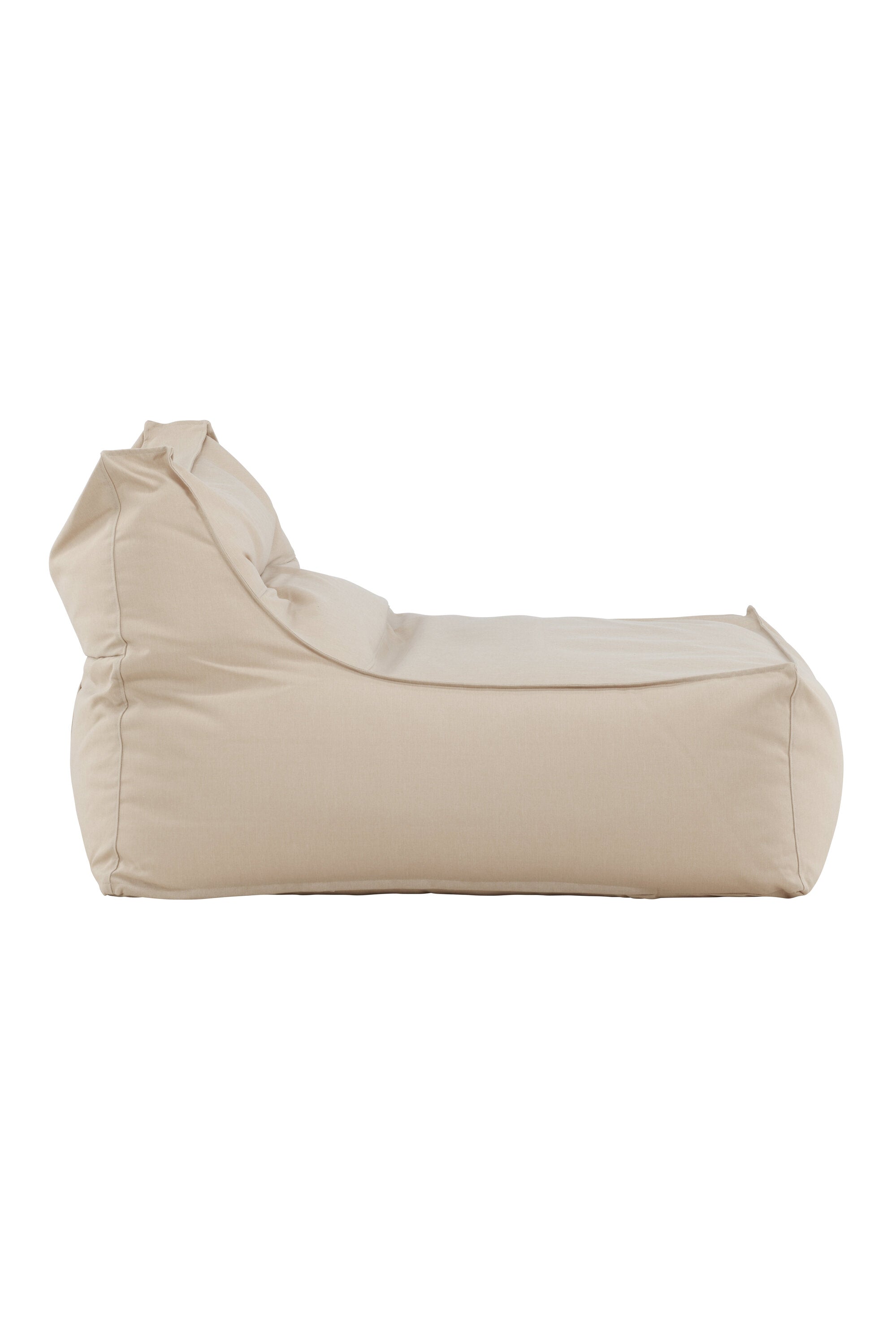 Eleganter Lounge-Stuhl aus Olefin, UV-beständig, beige, ergonomisch, ideal für stilvolle Entspannung im Freien.