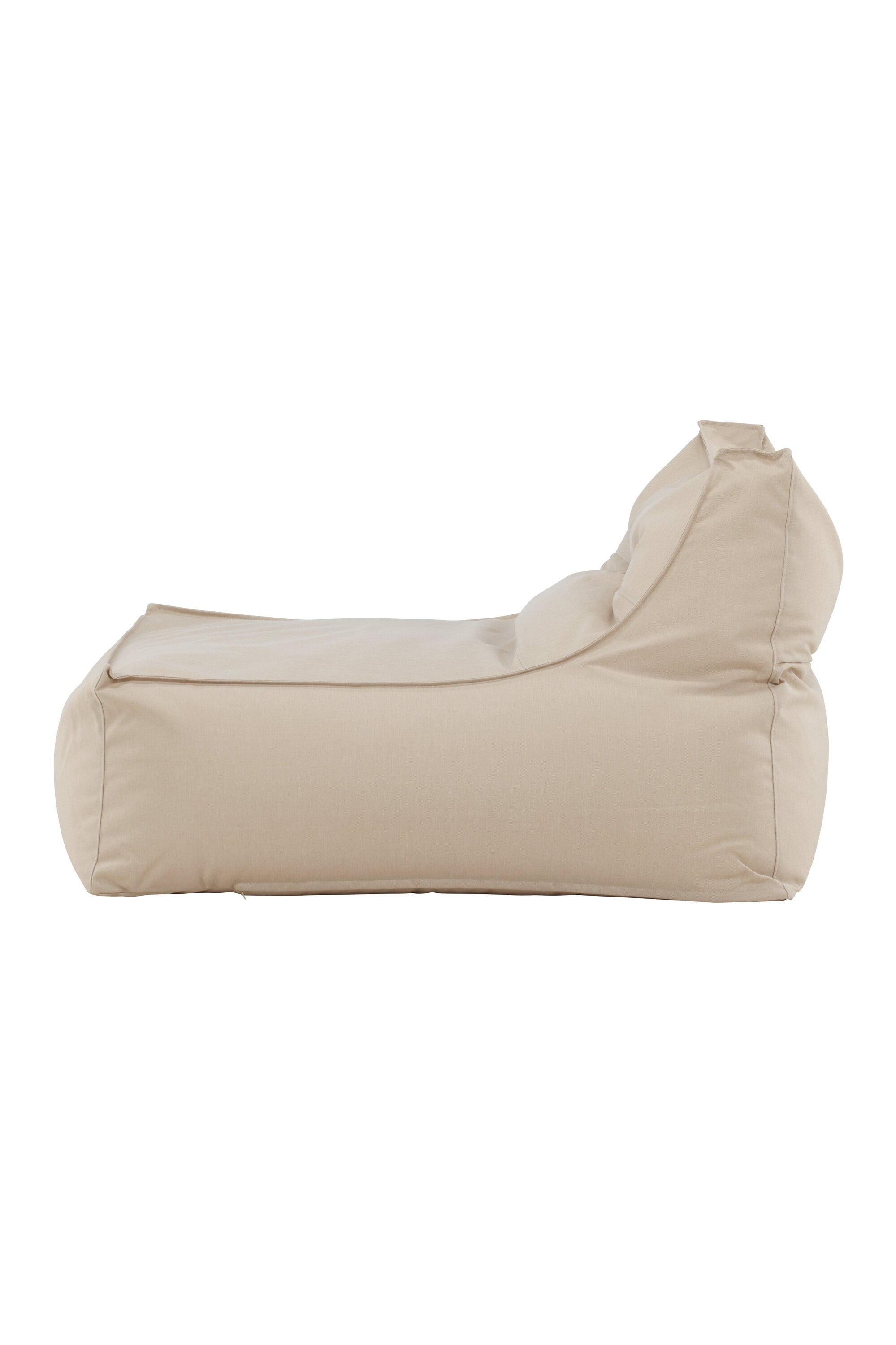 Eleganter Lounge-Stuhl aus Olefin, UV-beständig, beige, ergonomisch, ideal für stilvolle Entspannung im Freien.