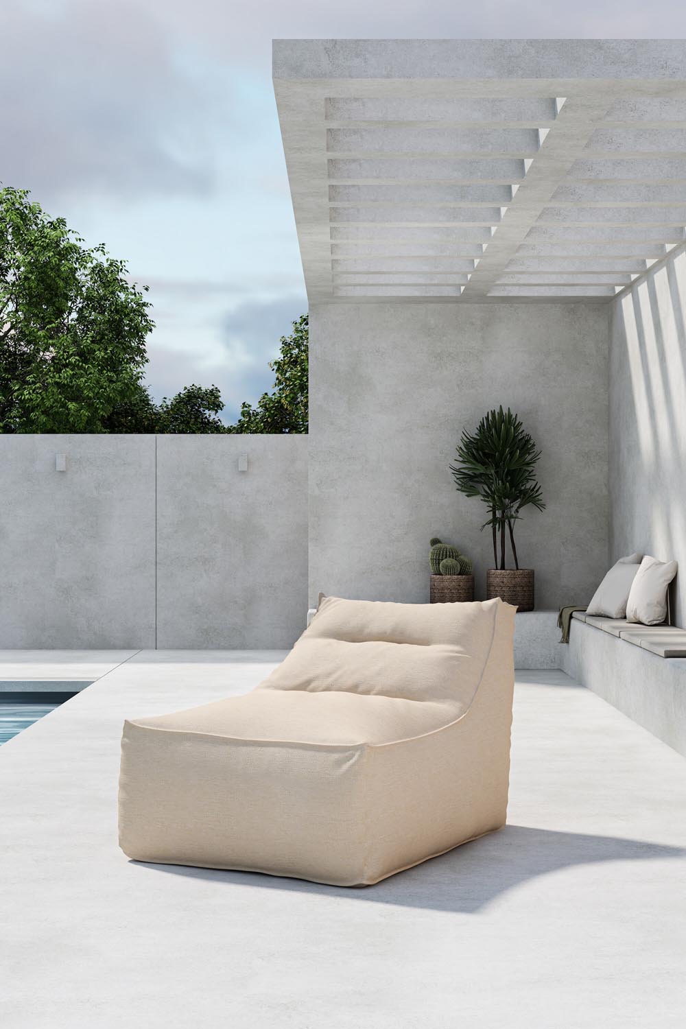 Redang Lounge Stuhl in Beige präsentiert im Onlineshop von KAQTU Design AG. Outdoor-Sessel ist von Venture Home