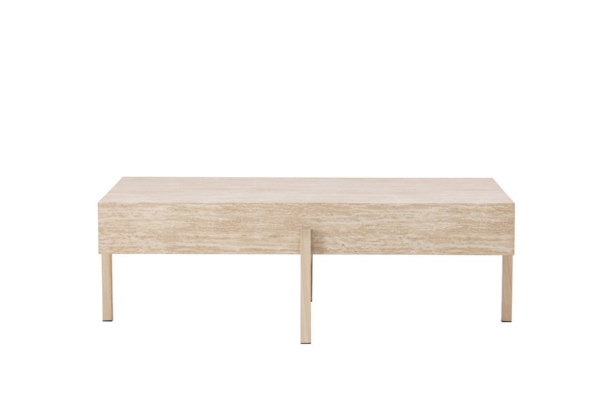 Vadholmen Sofatisch 76x130 in Travertine look präsentiert im Onlineshop von KAQTU Design AG. Beistelltisch ist von Vind