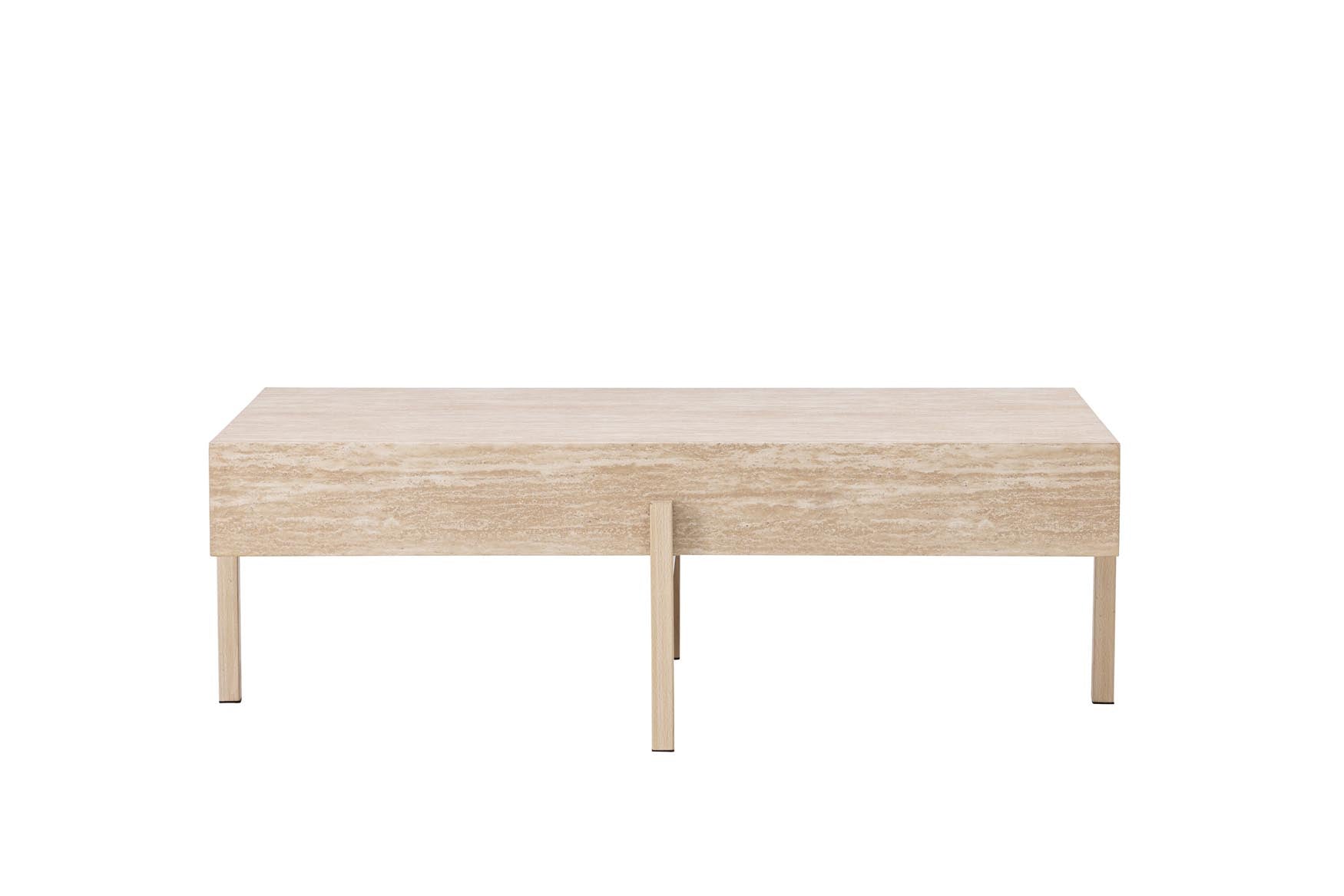 Erleben Sie den Vadholmen Sofatisch 76x130 von Vind – ein eleganter Tisch, der Stabilität und modernes Flair in Ihr Zuhause bringt.