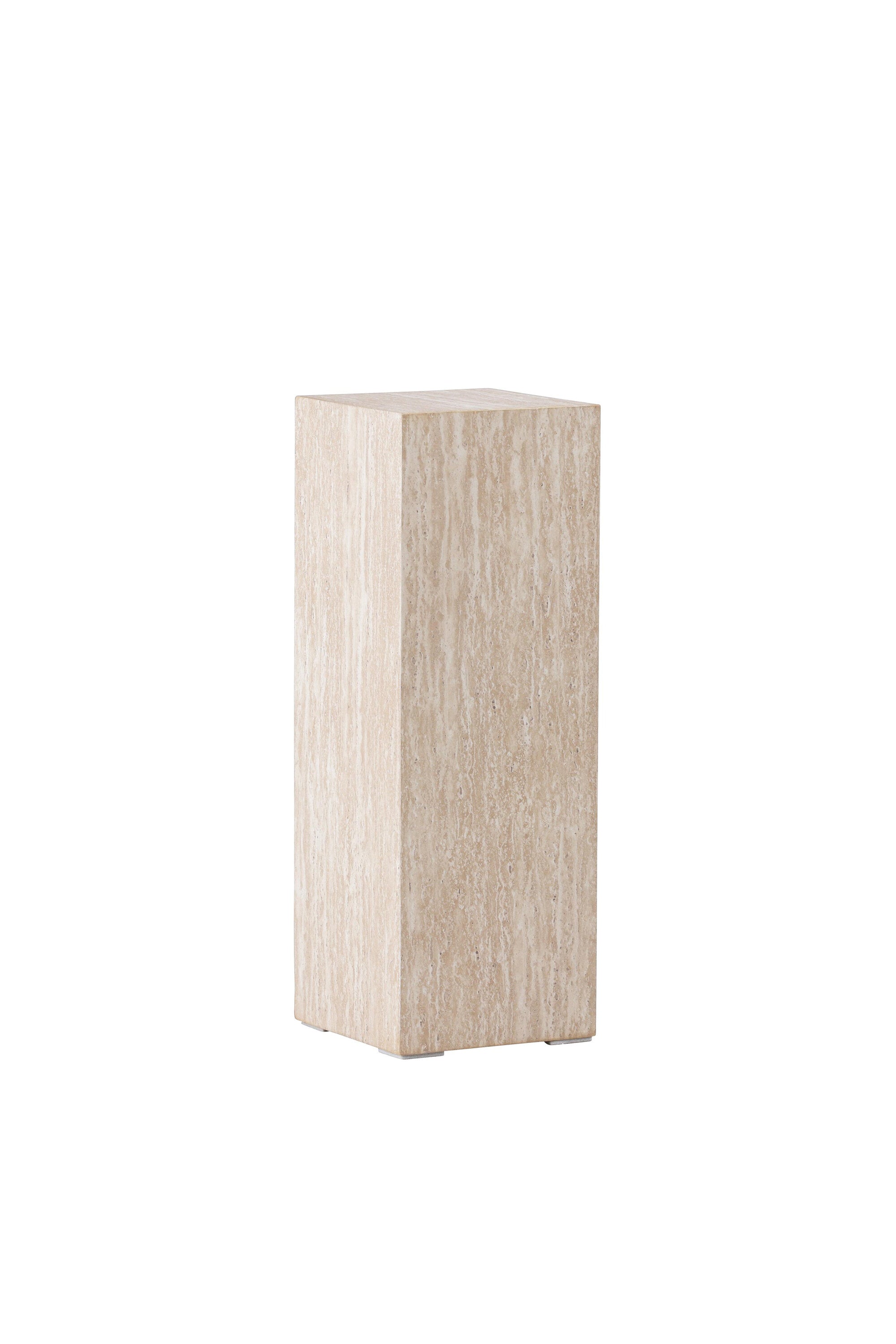 Ramsvik Sockel in Travertine look präsentiert im Onlineshop von KAQTU Design AG. Beistelltisch ist von Vind