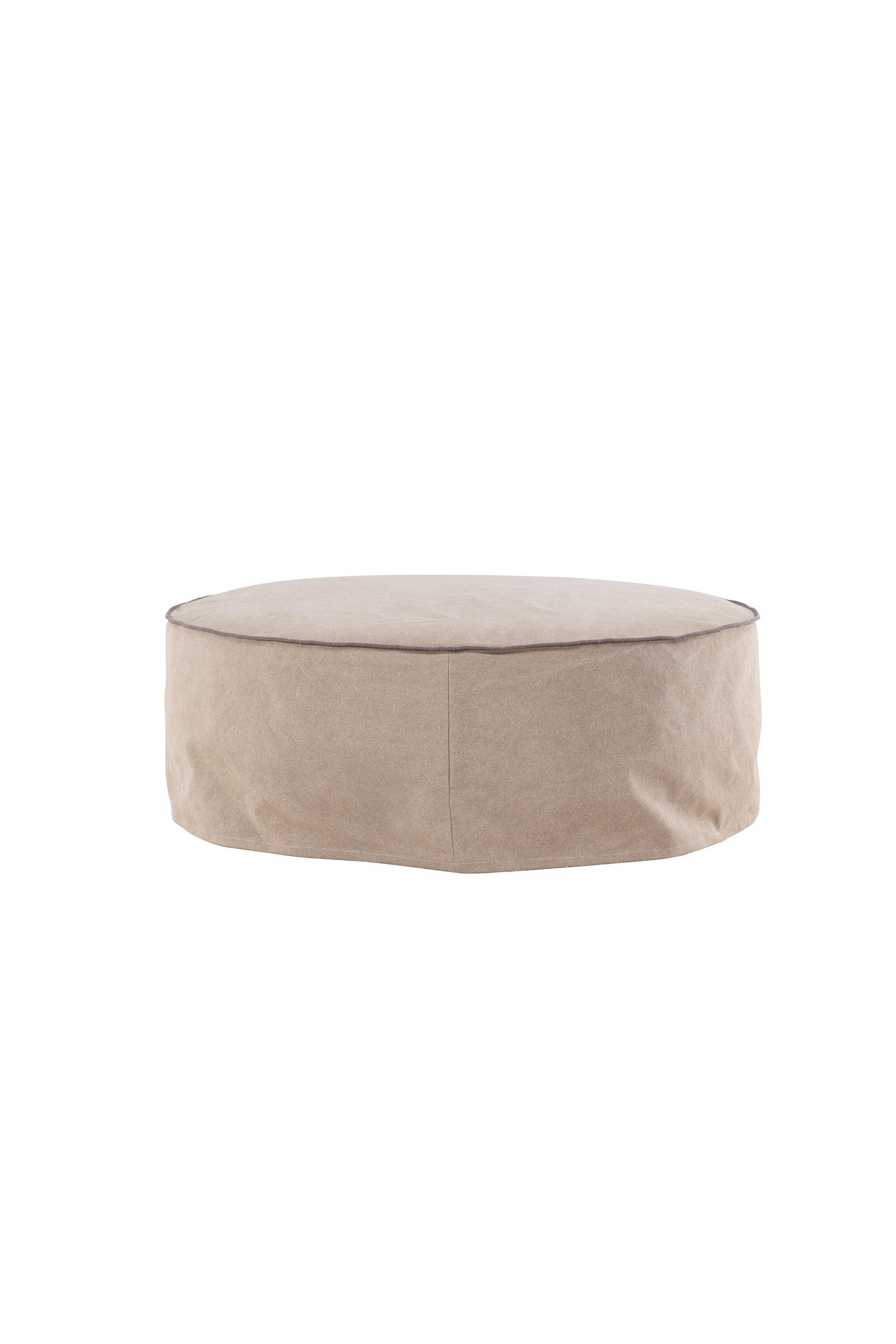 Vindö Ottoman ⌀101  in Brown Linen präsentiert im Onlineshop von KAQTU Design AG. Ottoman ist von Vind