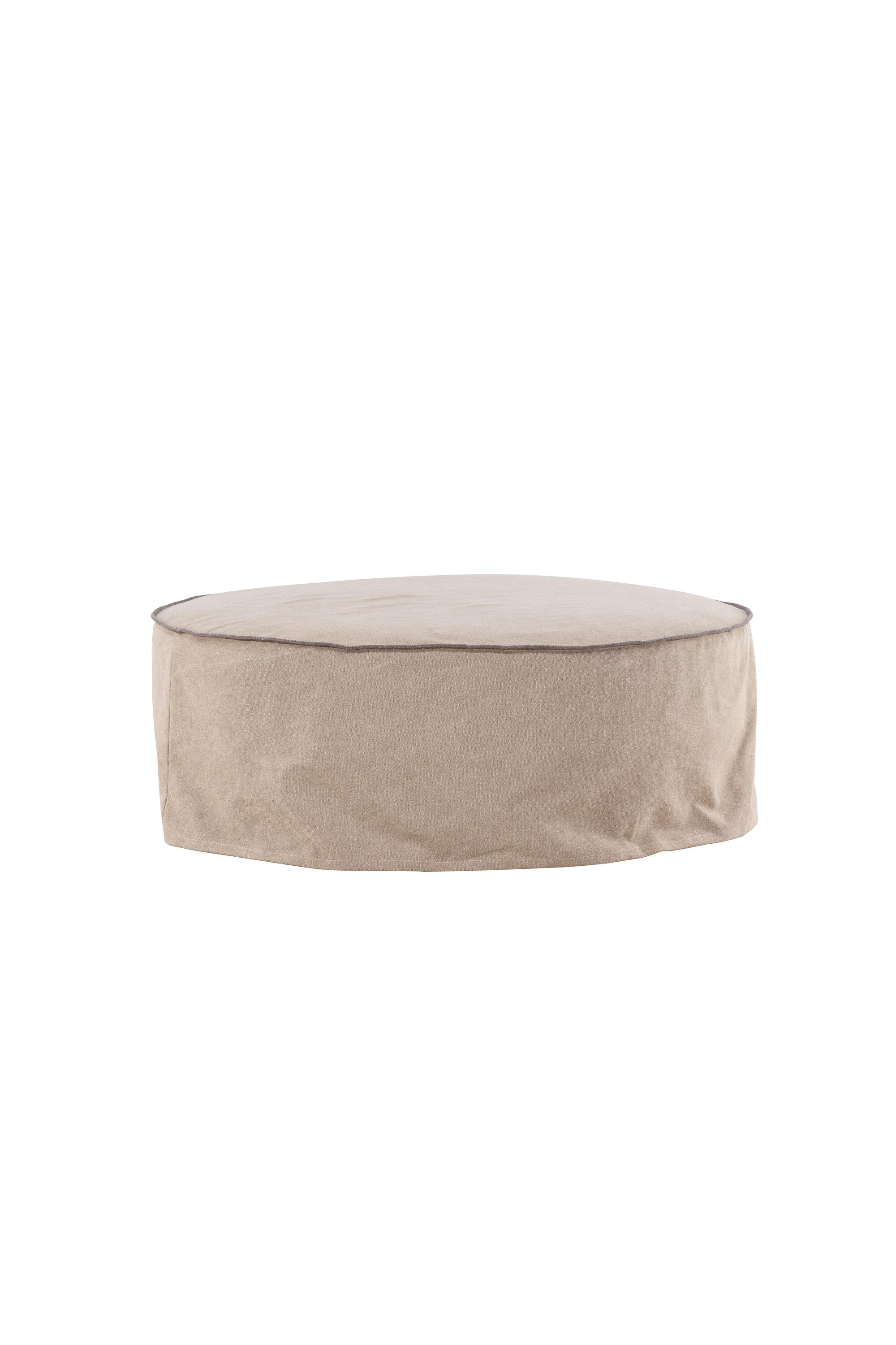Vindö Ottoman ⌀101  in Brown Linen präsentiert im Onlineshop von KAQTU Design AG. Ottoman ist von Vind