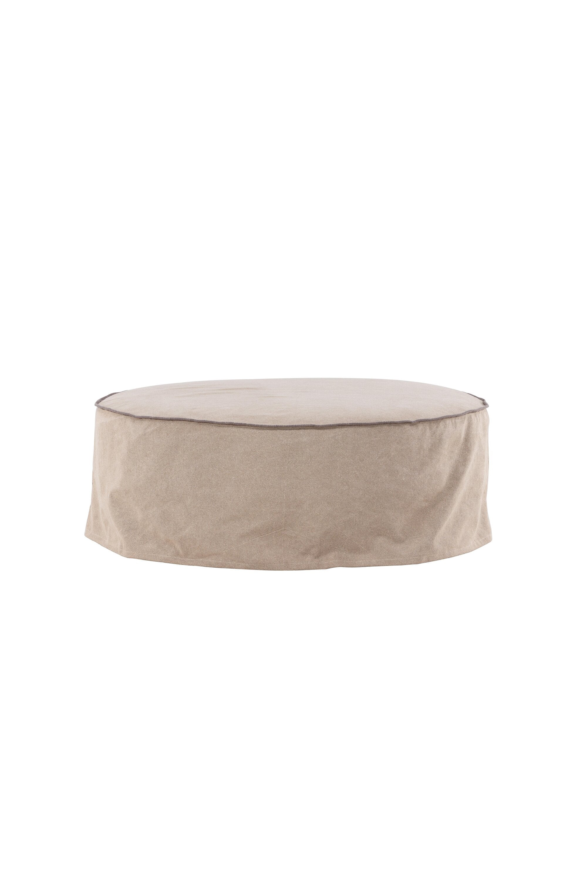 Vindö Ottoman ⌀101  in Brown Linen präsentiert im Onlineshop von KAQTU Design AG. Ottoman ist von Vind