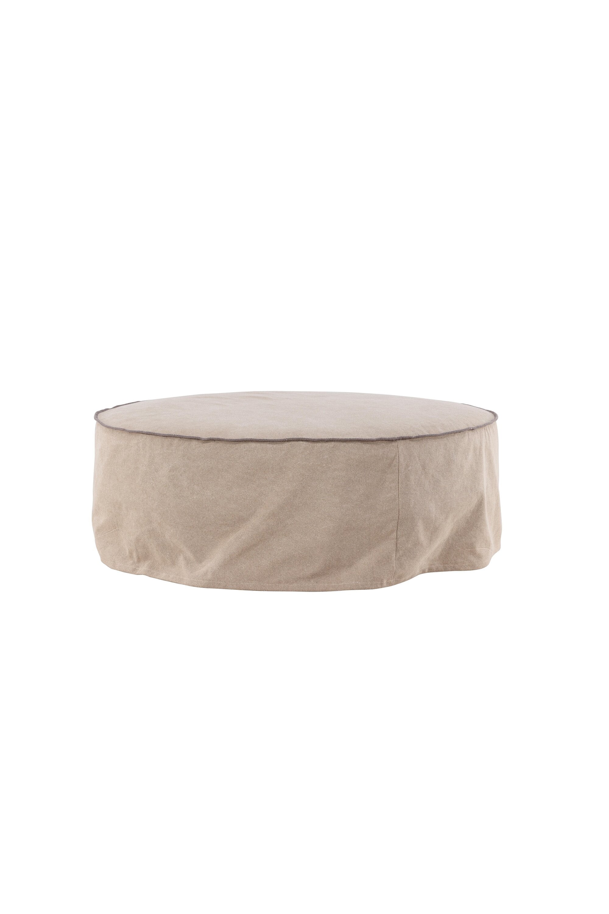 Vindö Ottoman ⌀101  in Brown Linen präsentiert im Onlineshop von KAQTU Design AG. Ottoman ist von Vind