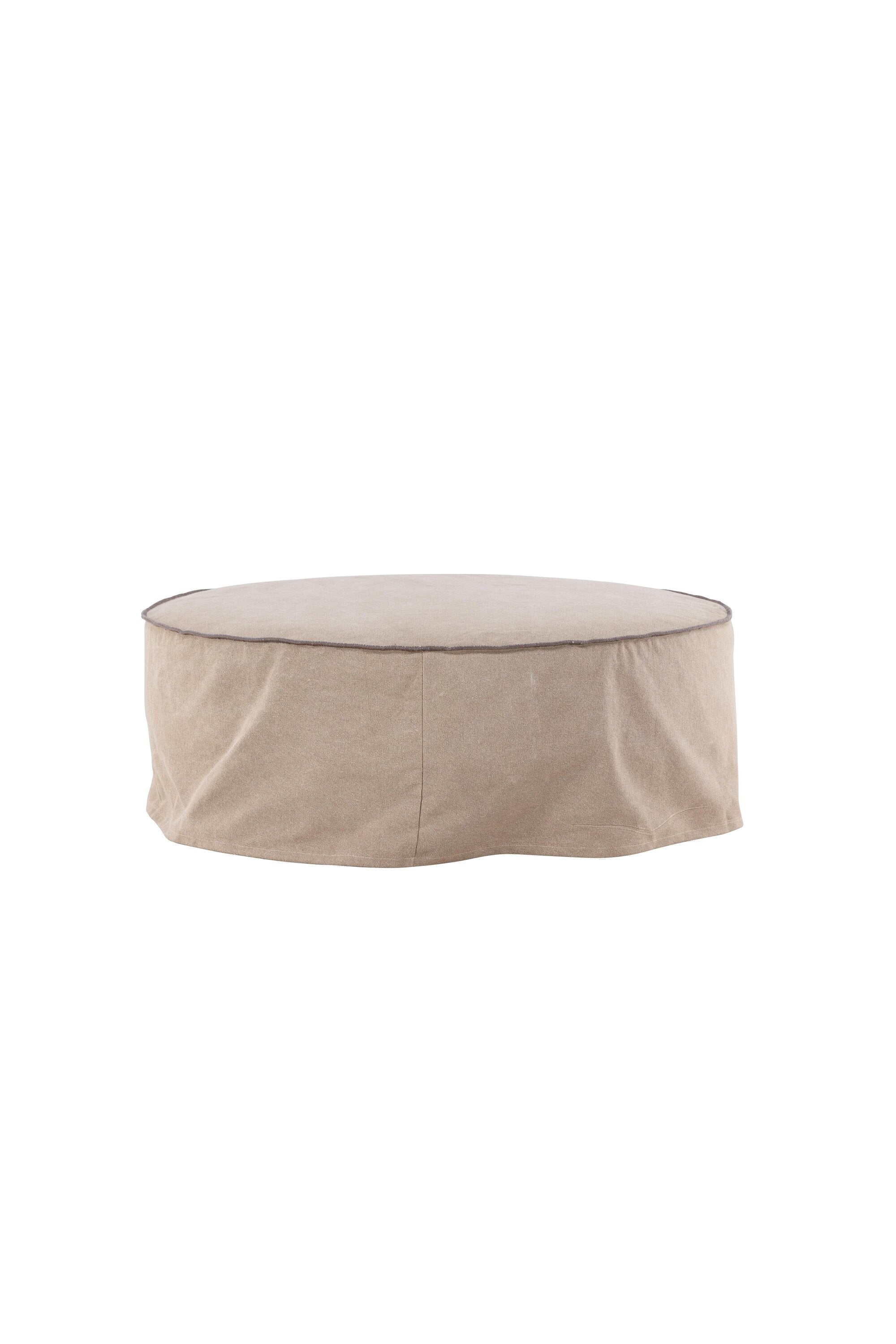 Vindö Ottoman ⌀101  in Brown Linen präsentiert im Onlineshop von KAQTU Design AG. Ottoman ist von Vind