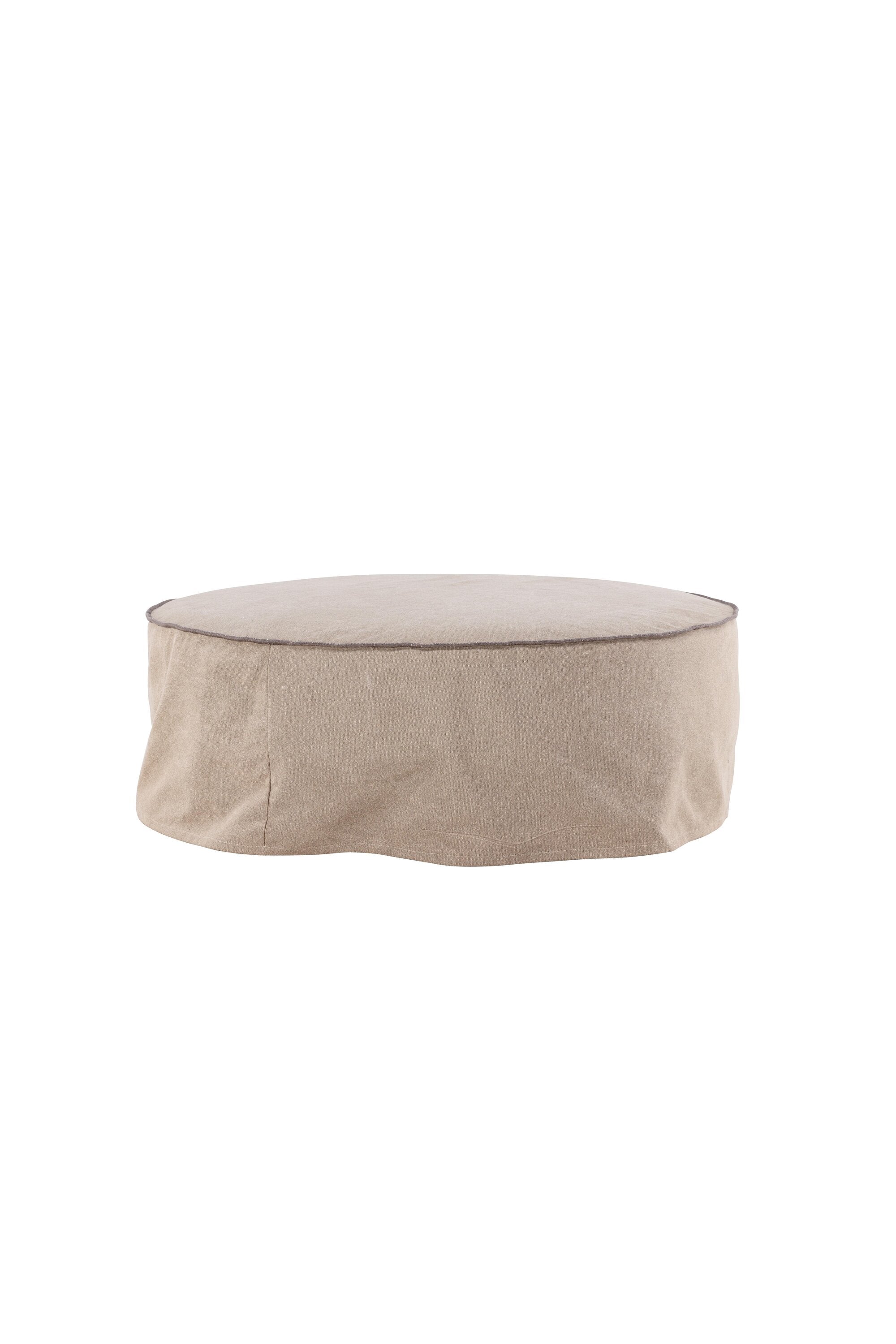 Vindö Ottoman ⌀101  in Brown Linen präsentiert im Onlineshop von KAQTU Design AG. Ottoman ist von Vind