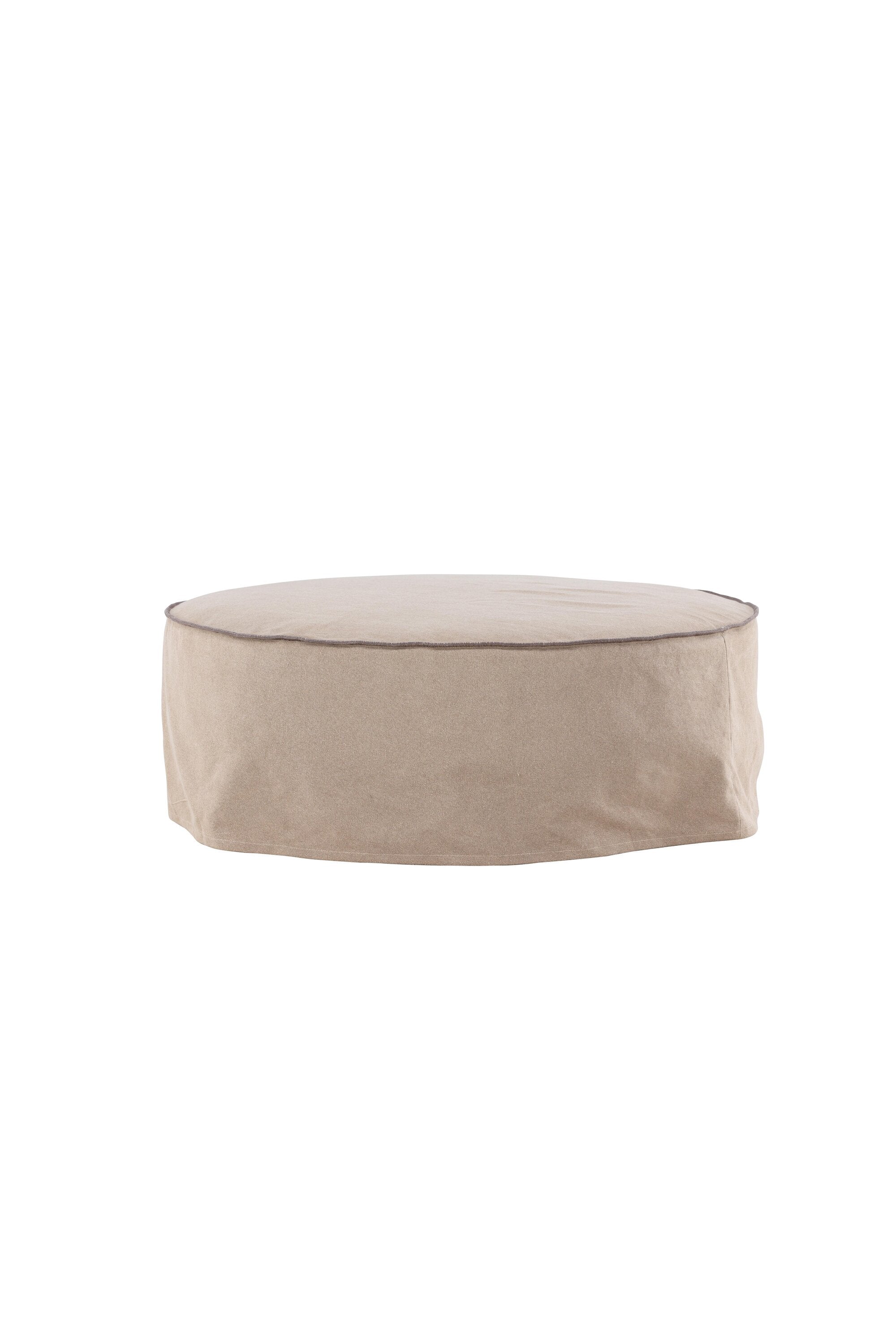 Vindö Ottoman ⌀101  in Brown Linen präsentiert im Onlineshop von KAQTU Design AG. Ottoman ist von Vind